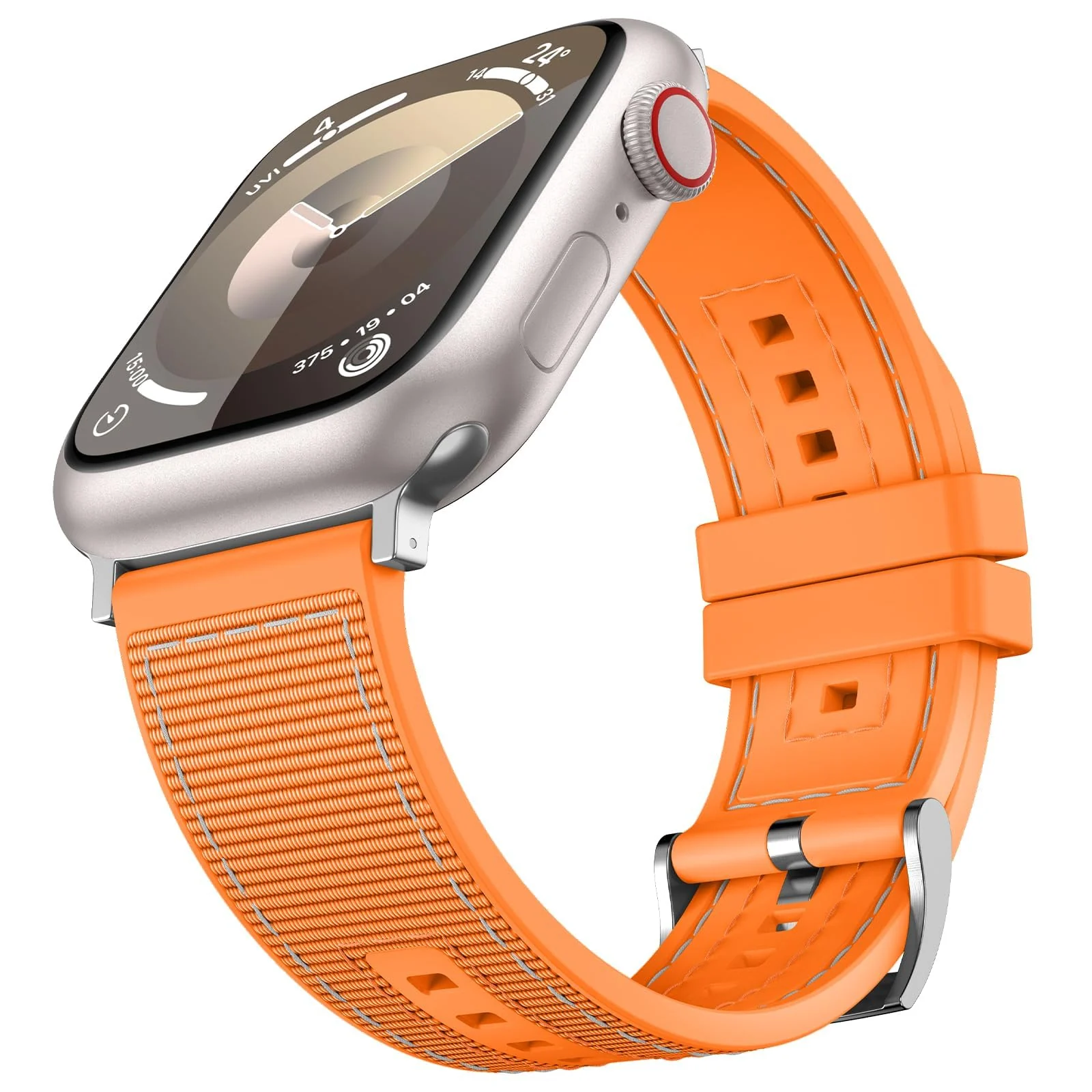 DL3 Mobilak Sport Silicone Nylon Band Designed for Apple Watch Band 49mm 46mm 45mm 44mm 42mm for Men Women, Waterproof Soft Replacement Strap for iWatch Ultra2 Ultra SE SE2 Series 10 9 8 7 6 5 4 3 2 1