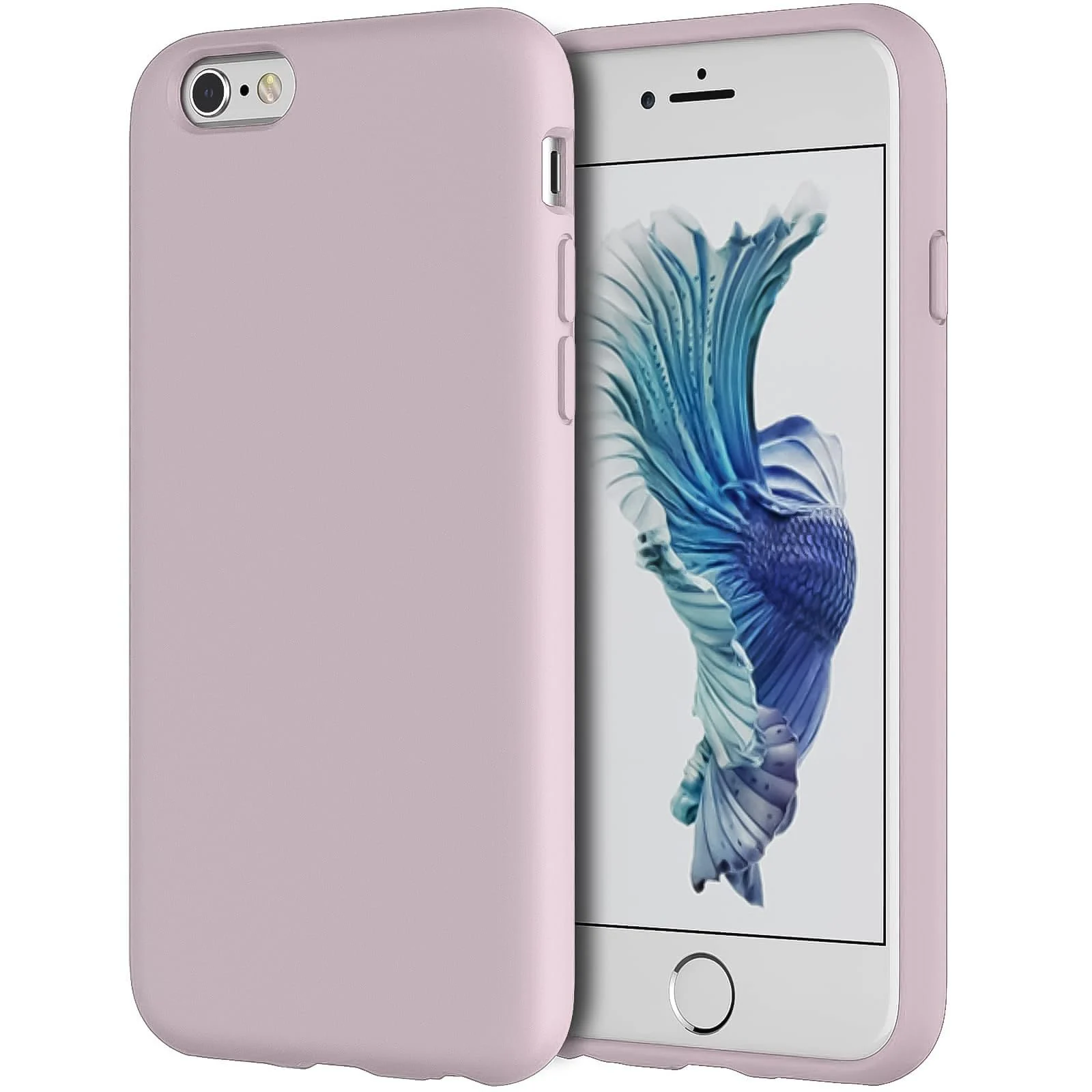 DL3 Mobilak Liquid Silicone Protective Case for iPhone 6 Plus / 6S Plus with Camera Protection and Microfiber Lining - A Pink Sand