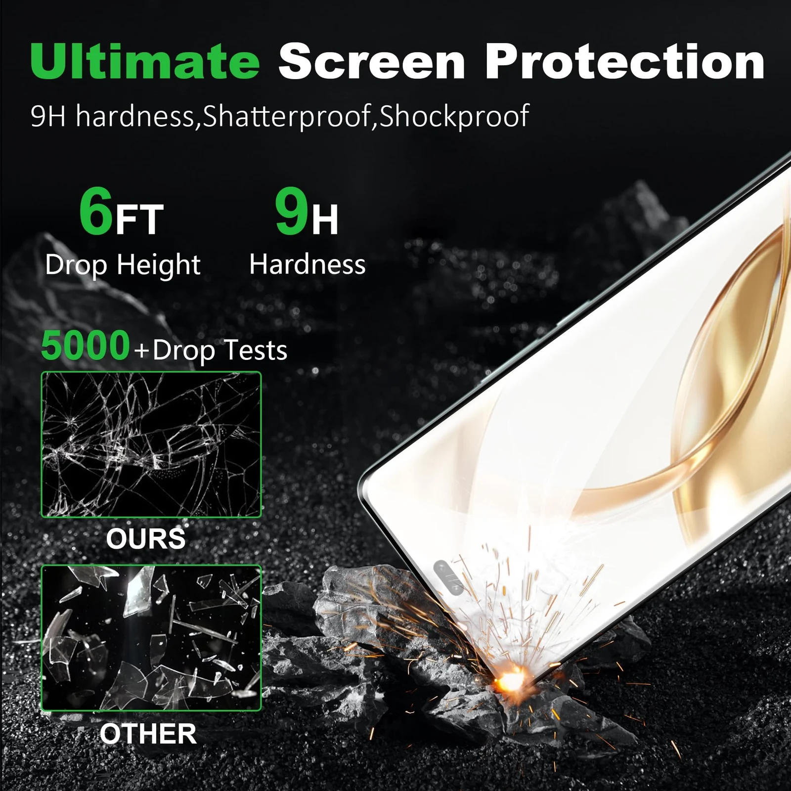 DL3 Mobilak Screen Protector for Honor 200 Pro 5G, Tempered Glass Screen Saver Premium HD Protective, Scratch Resistant, NO-Bubble, 9H Hardness, Full Coverage Film - Clear