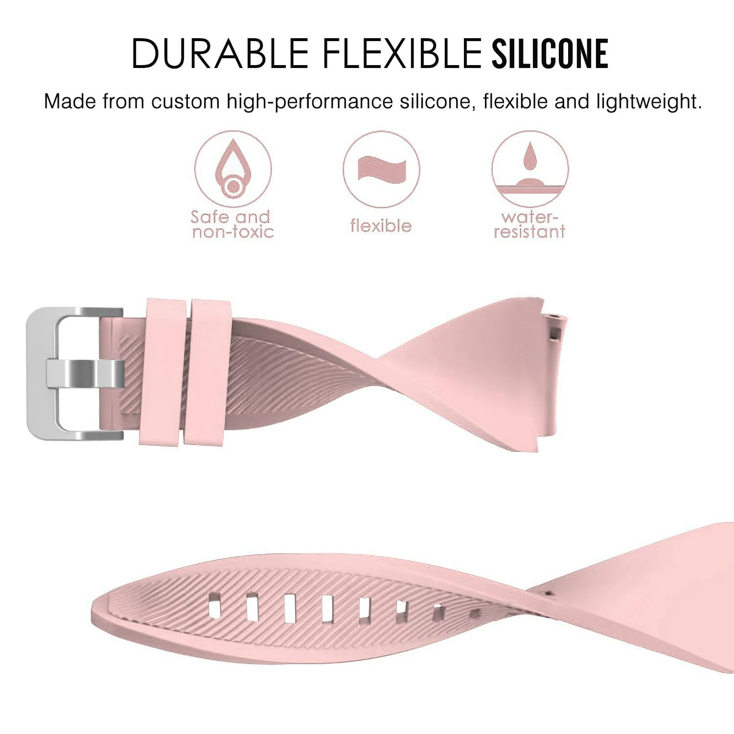 DL3 Mobilak Silicone Sport Band 22MM Xiaomi Redmi Watch 5 Active/5 Lite/Samsung Galaxy Watch 46mm/Watch 3 45mm/Gear S3/Huawei watch (GT6 GT5 GT4 GT3 GT2 GT 46MM)/GT2E/GT5 Pro/GT 6 Pro/Amazfit GTR 3/4 - Baby Pink