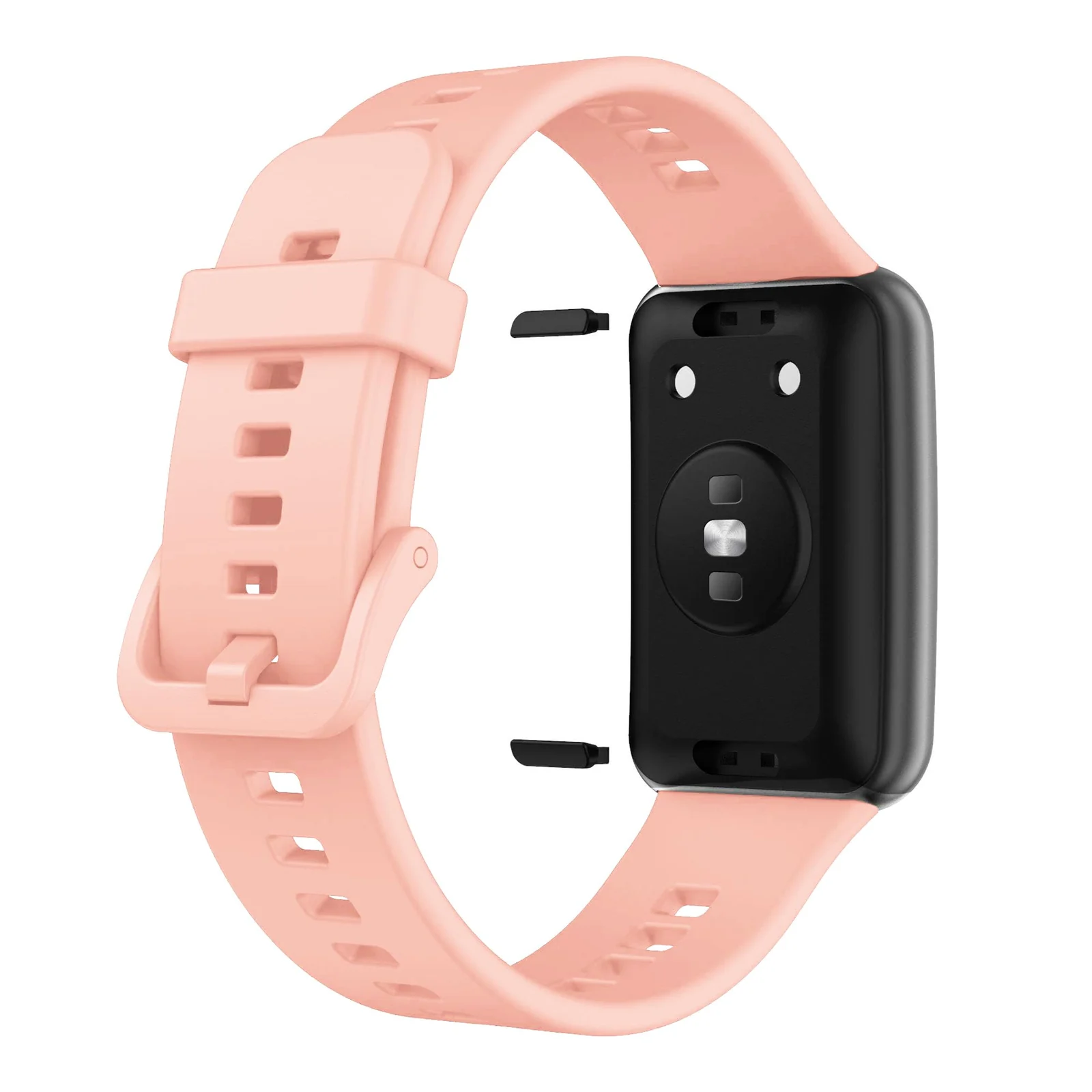 DL3 Mobilak Silicone Strap for Huawei Watch Fit, Soft Band Ultra-Light Waterproof Durable Adjustable Replacement Wristband - Light Pink