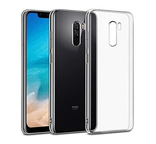 DL3 Mobilak Case Compatible with Xiaomi Poco F1 Case Crystal Soft TPU Gel Case Flexible Silicone Anti-Scratch Camera Protection TPU Cover - Clear