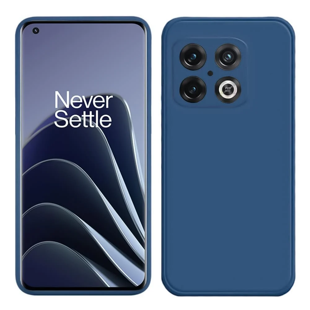 DL3 Mobilak Soft Silicone Protective Case for OnePlus 10 Pro with Microfiber Lining and Shockproof Design - Royal Blue