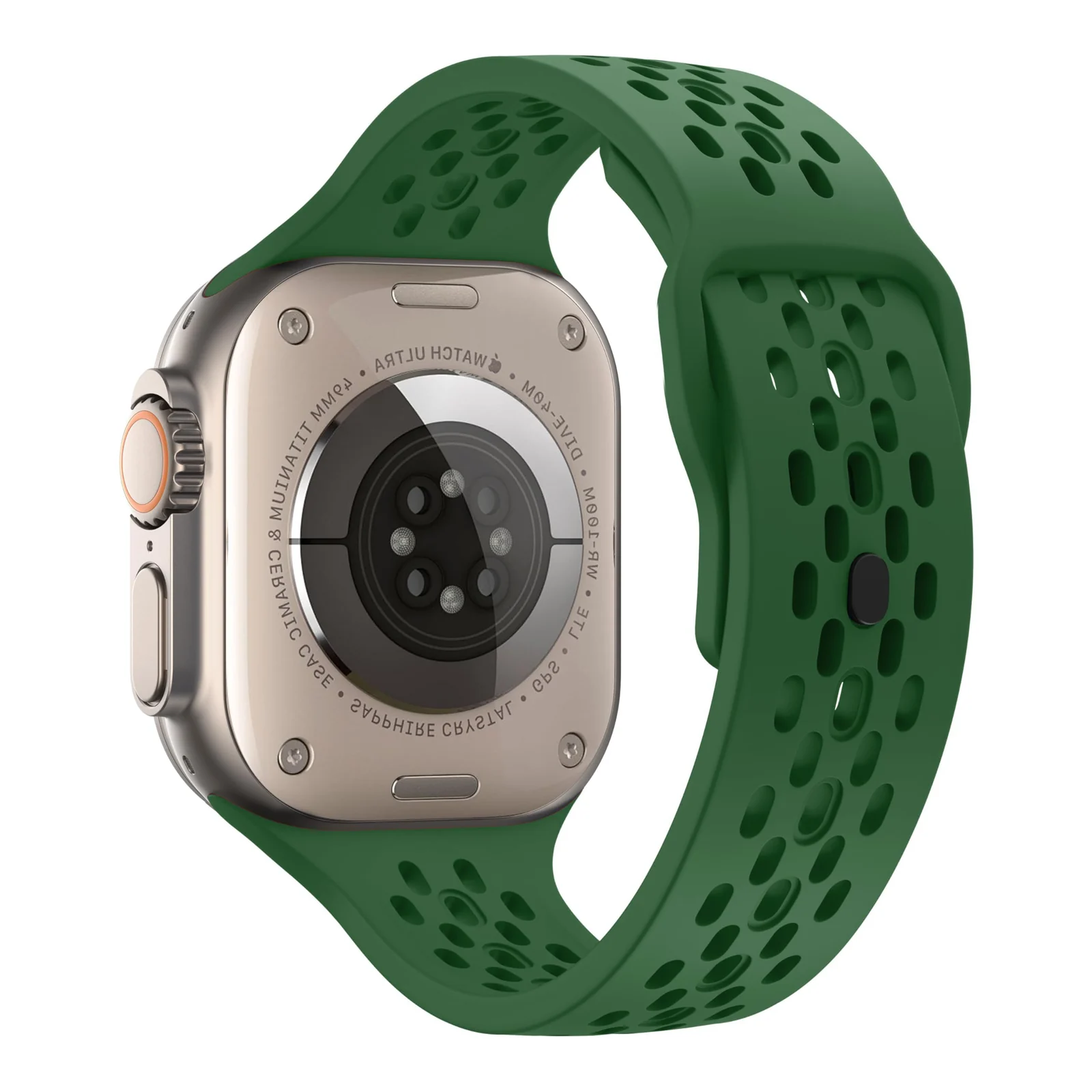 DL3 Mobilak Breathable Sport Band Compatible with Apple Watch 49mm 46mm 45mm 44mm 42mm, Soft Silicone Replacement Strap for iWatch Series 11 10 9 8 7 6 5 4 SE3 SE2 SE Ultra 3 2 1 - Green