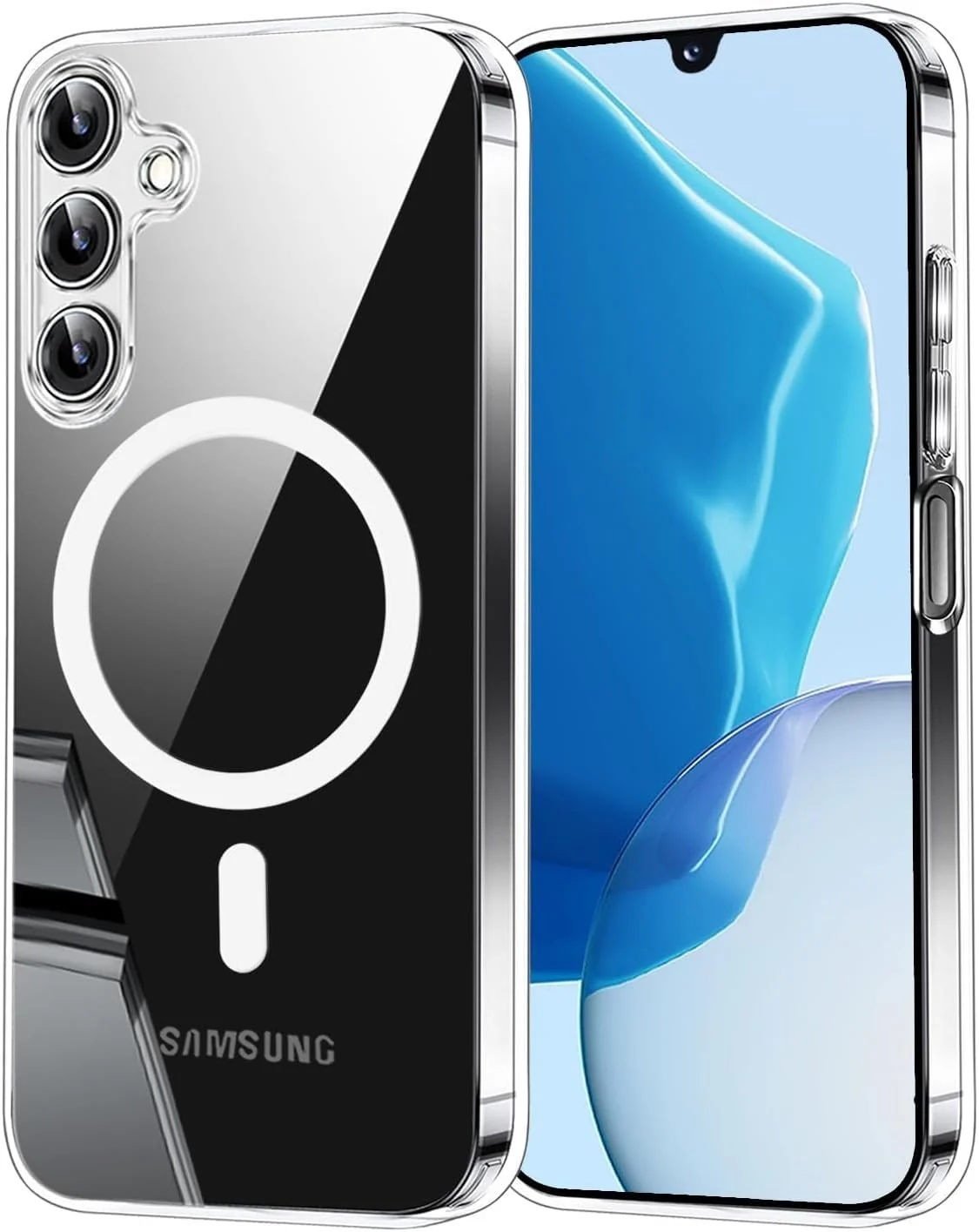 DL3 MOBILAK for Samsung Galaxy A16 5G/4G Case Clear [Compatible with MagSafe] Slim Magnetic Clear Bumper Case