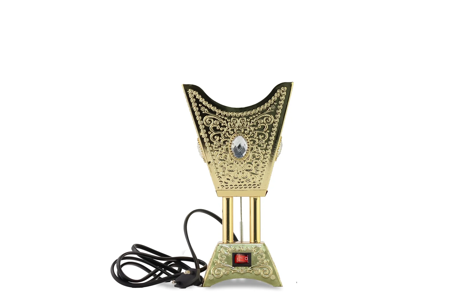 Mobigon Arabian Electric Incense Burners metal Vintage Arabic Burner, Middle Eastern Incense Holder- Electric Incense Burner Bakhoor Suitable For Arabian Oud, Home, Hotel Decor - B. Gold