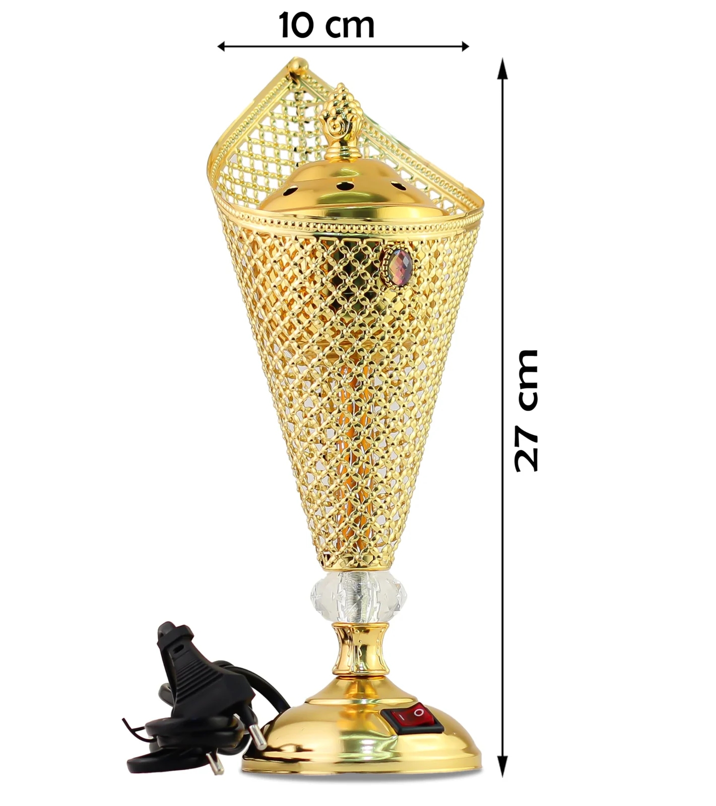 Mobigon Arabian Electric Incense Burners metal Vintage Arabic Burner, Middle Eastern Incense Holder- Electric Incense Burner Bakhoor Suitable For Arabian Oud, Home, Hotel Decor - Style 10