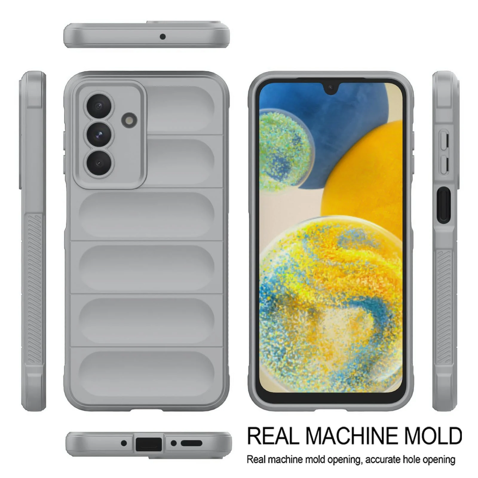 DL3 Mobilak Soft Silicone Protective Case for Samsung Galaxy A17 with Camera Protection and Shockproof Design - Gray