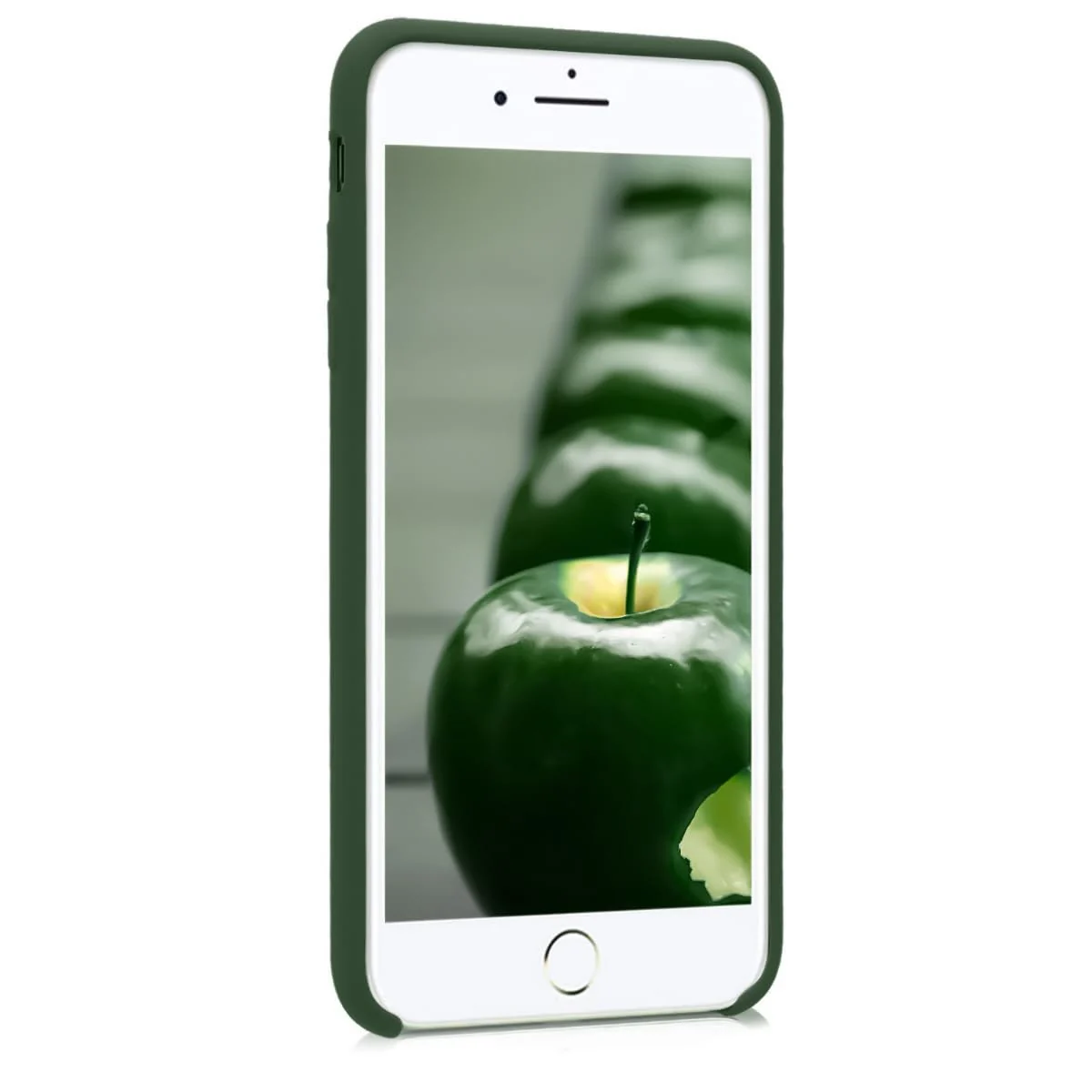 DL3 Mobilak Liquid Silicone Protective Case with Soft Microfiber Lining for iPhone 7 Plus / iPhone 8 Plus - Green 2
