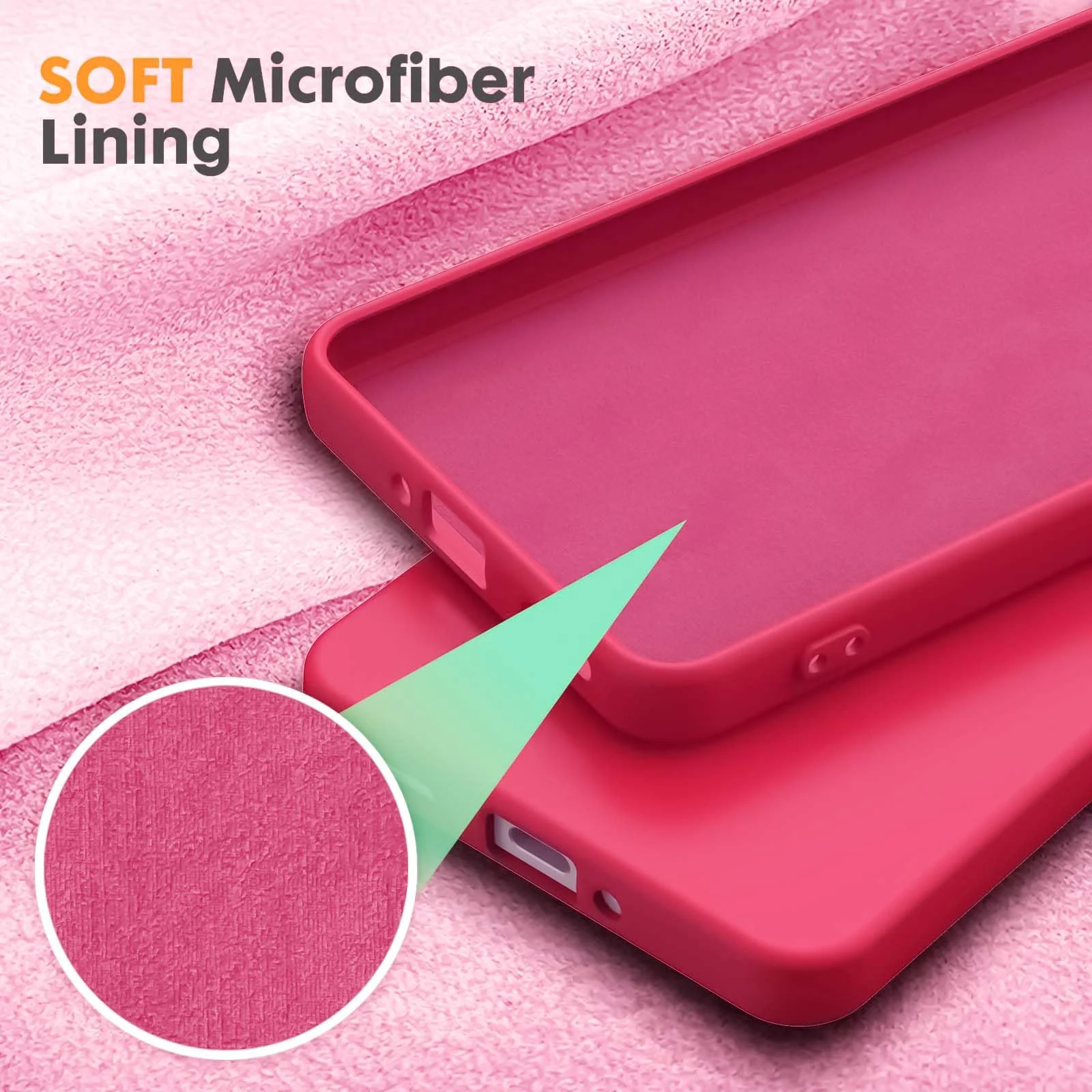 DL3 Mobilak Liquid Silicone Case for OPPO Reno11 F 5G, Not compatible with MagSafe, Supports wireless charging, Camera protection - Hot Pink
