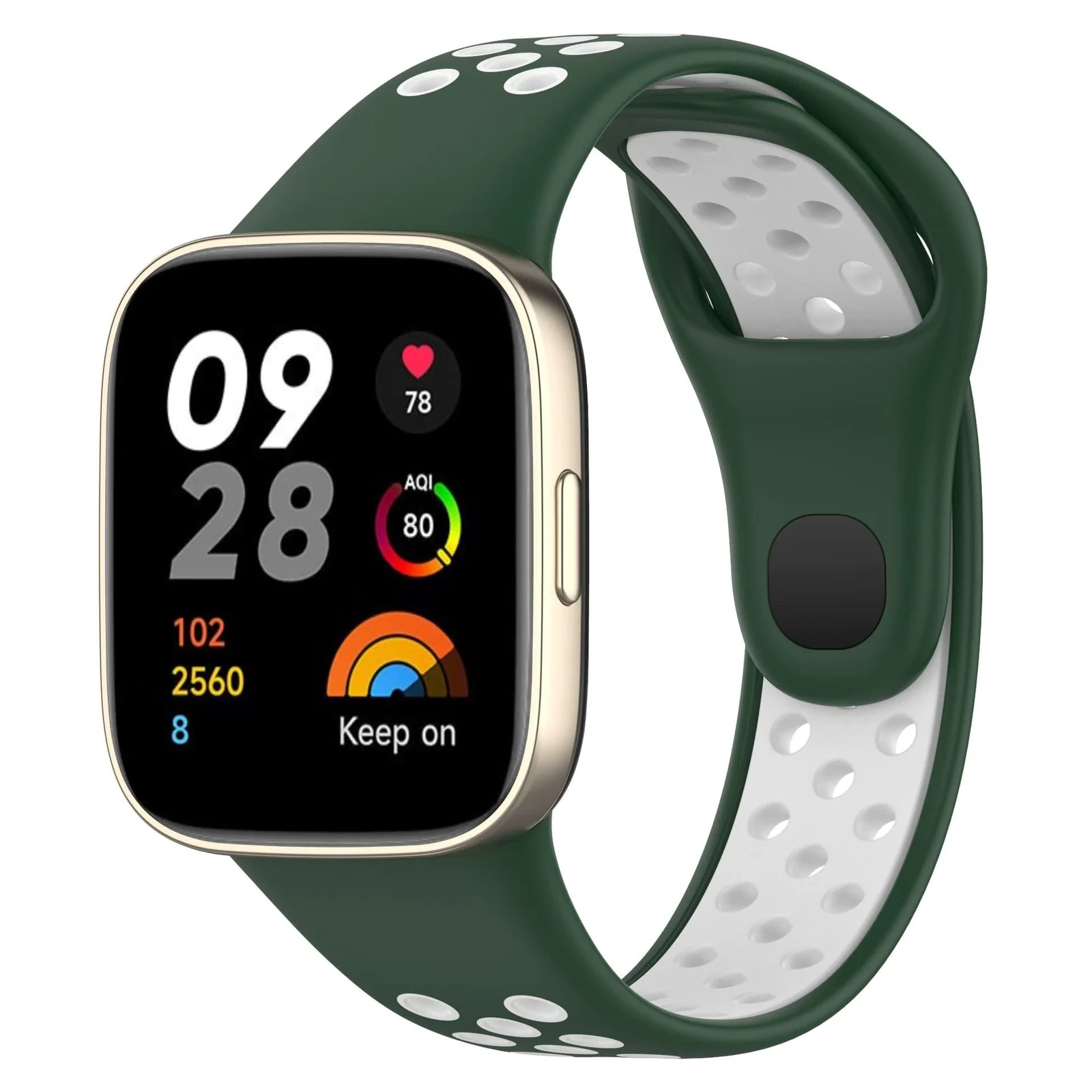 DL3 Mobilak Strap For Xiaomi Redmi Watch 3 (Not for Redmi Watch 3 Lite/Active), [Breathable] Soft Silicone Strap, Two Tone Band, Silicone Replacement Strap - Black