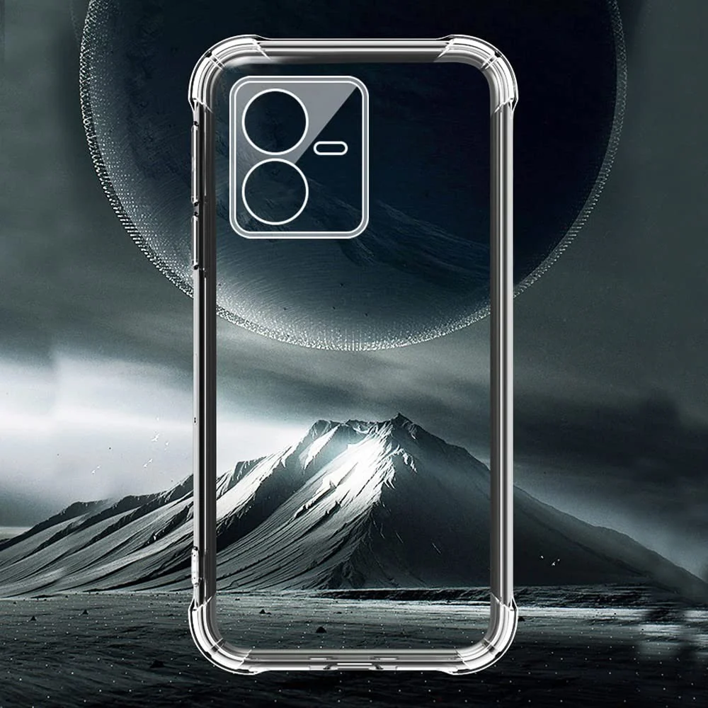 DL3 Mobilak Case Compatible with vivo Y35 4G / vivo Y22s / Y22, Cover Silicone TPU Gorilla Anti-shock Protector Camera Shockproof Corners - Clear