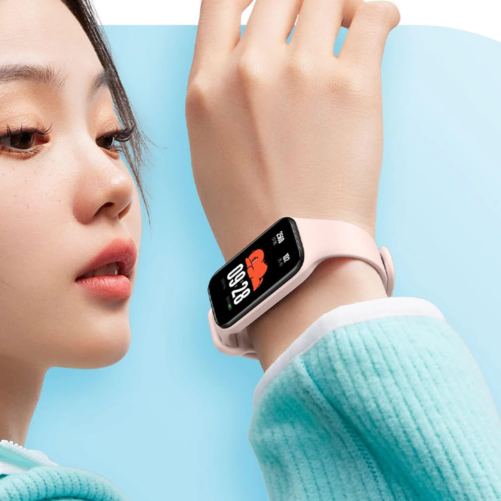 DL3 Mobilak Smart Watch Strap for Xiaomi Redmi Band 2, Sport Silicone Watch Band Wrist Strap, Replacement Bracelet Wristband Wrist Strap for Xiaomi Redmi Smart Band2 Accessories - Pink