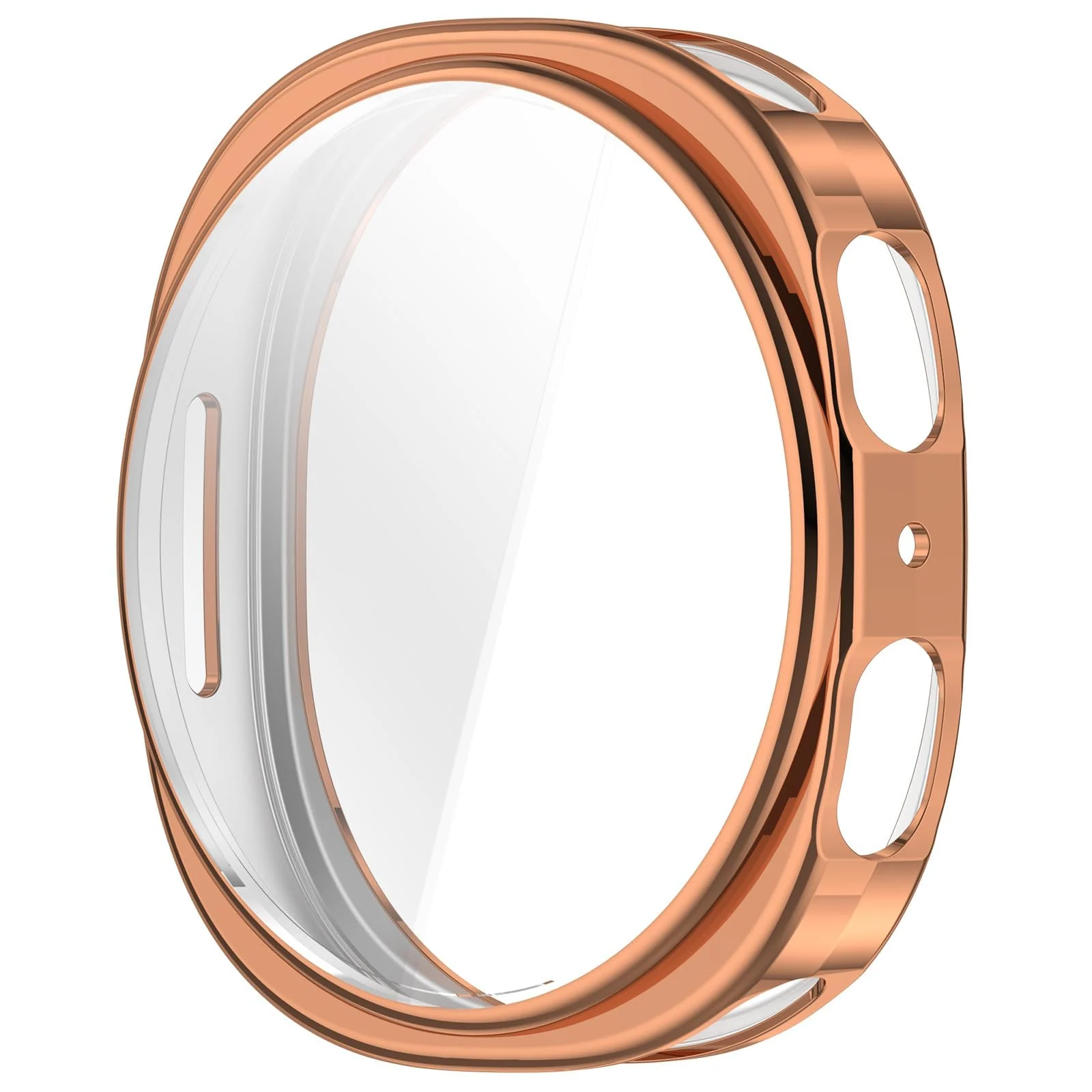 DL3 Mobilak Case Compatible with Samsung Galaxy Watch 8 44mm Case All-Around with Built-in Screen Protector Watch Soft TPU Shockproof Cover Slim Guard Thin Bumper Shell Protector - Rose Gold