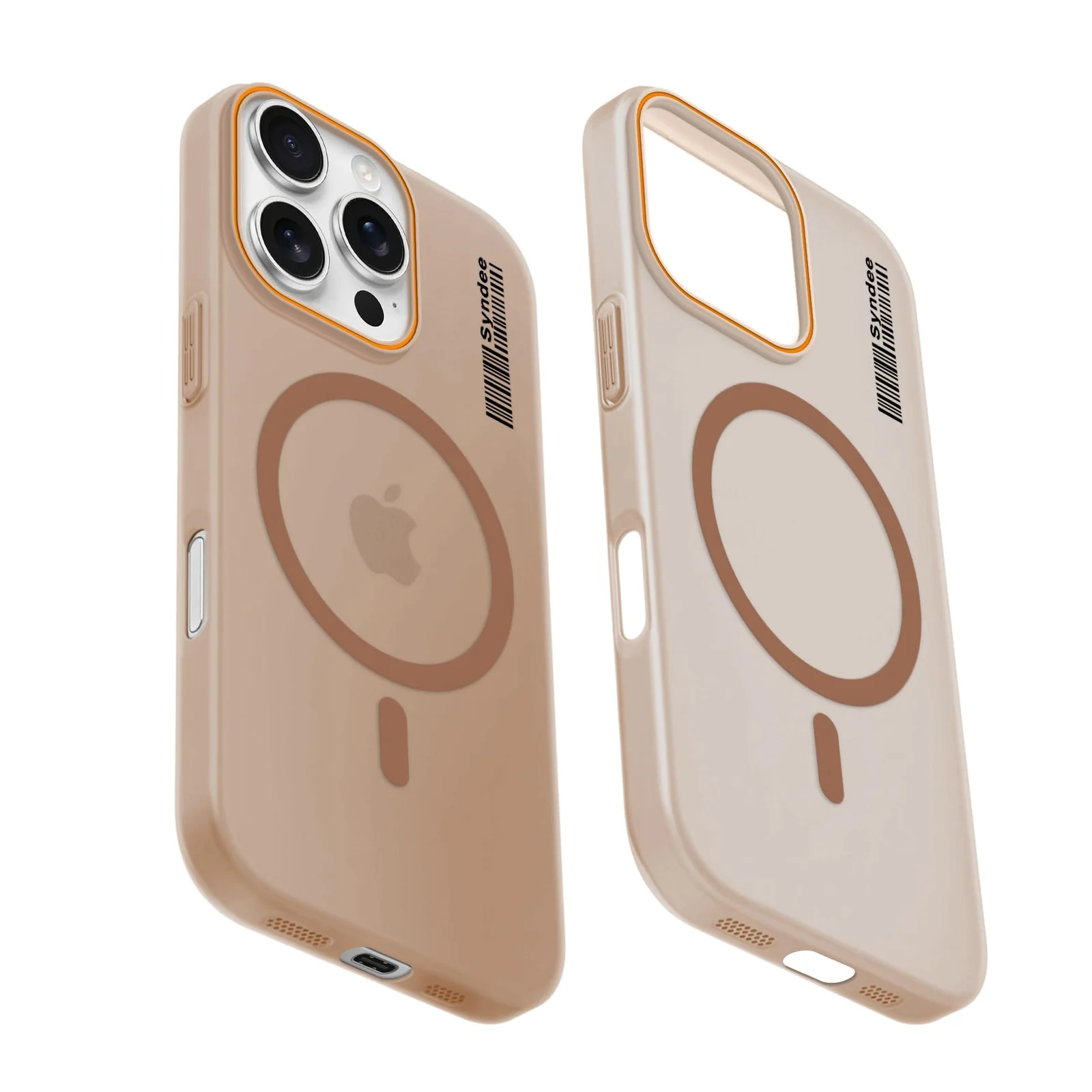 DL3 Mobilak Translucent Matte Case for iPhone 16 Pro Max 6.9-inch, Compatible with MagSafe accessories, Shock-absorbing protection, Integrated ring holder - Brown