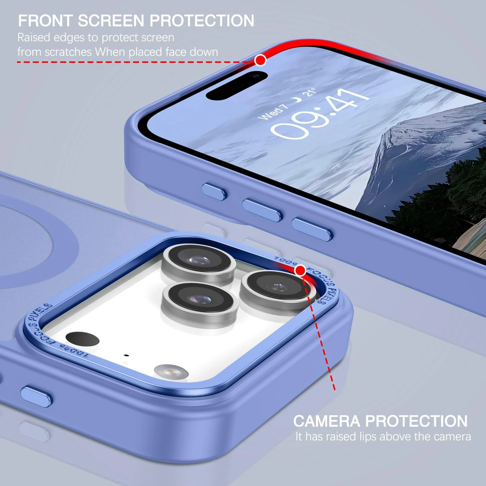 DL3 MOBILAK Protective Phone Case for Apple iPhone 18 Pro Max and 17 Pro Max - Light Blue