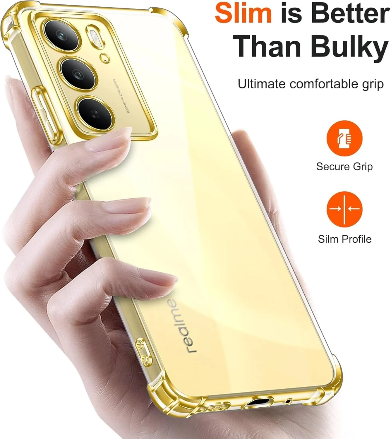 DL3 Mobilak Clear TPU Protective Case for realme C75 with Camera Protection and Shockproof Design - Clear