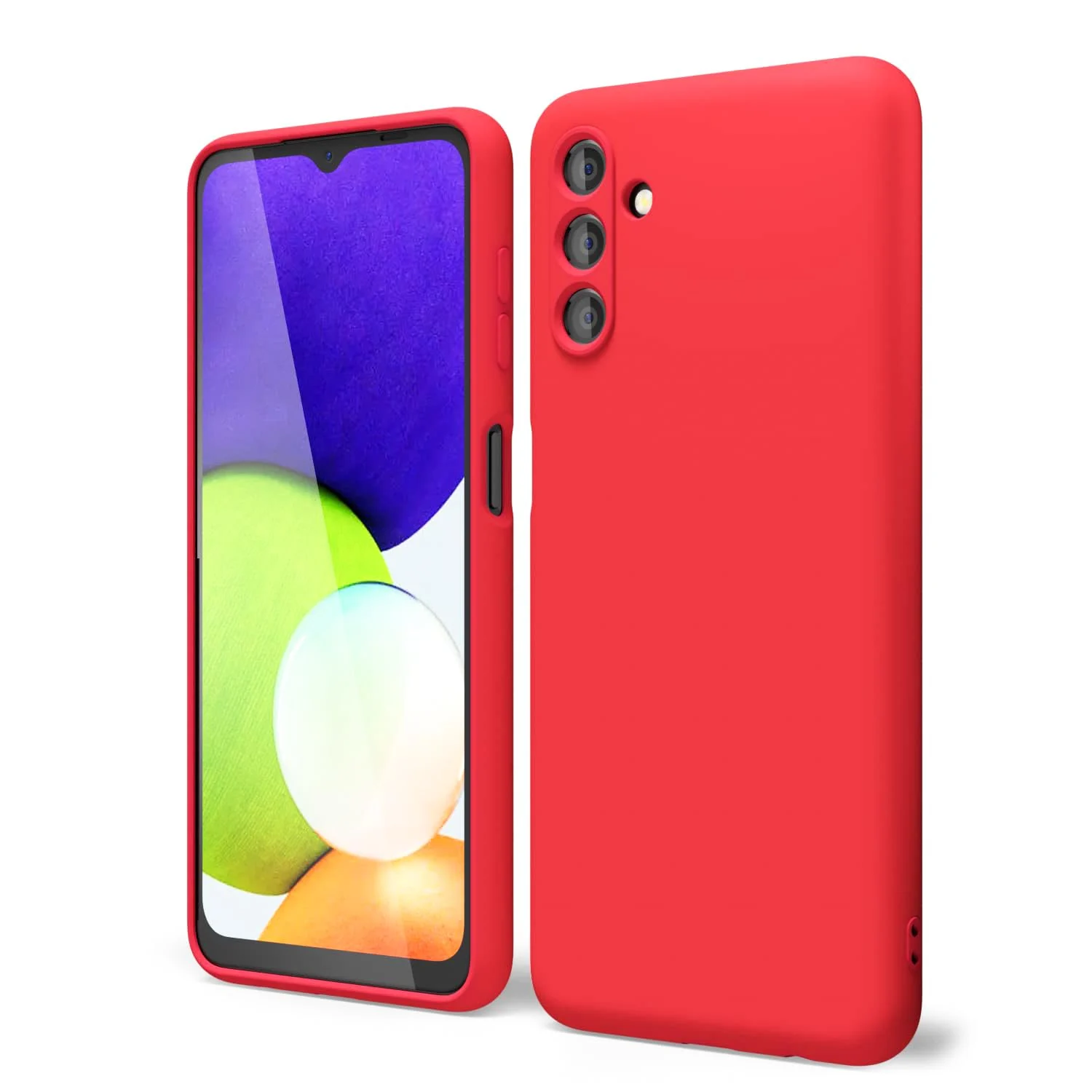 DL3 Mobilak Silicone Protective Case for Samsung Galaxy A15, Shock-absorbing protection, Scratch-resistant surface, Soft microfiber lining - Red