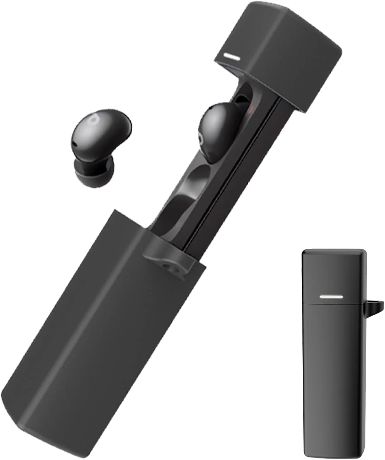 DL3 Mobilak Compatible with Anker Soundcore Anker A30i Case Cover, Soft Silicone Shockproof Protective Case Wireless Earbuds with Carabiner, Front LED Visible
