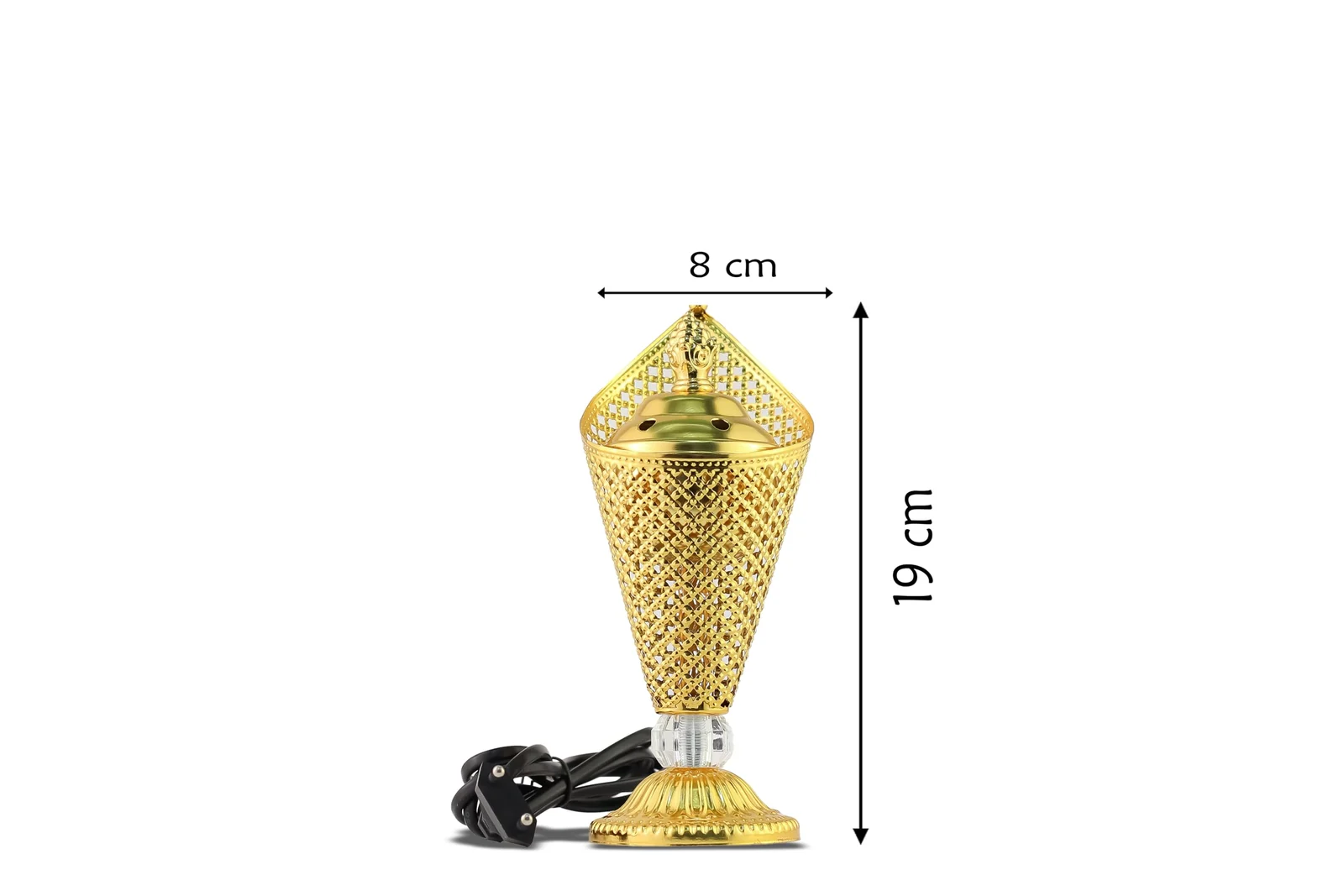 Mobigon Arabian Electric Incense Burners metal Vintage Arabic Burner, Middle Eastern Incense Holder- Electric Incense Burner Bakhoor Suitable For Arabian Oud, Home, Hotel Decor - Q. Gold