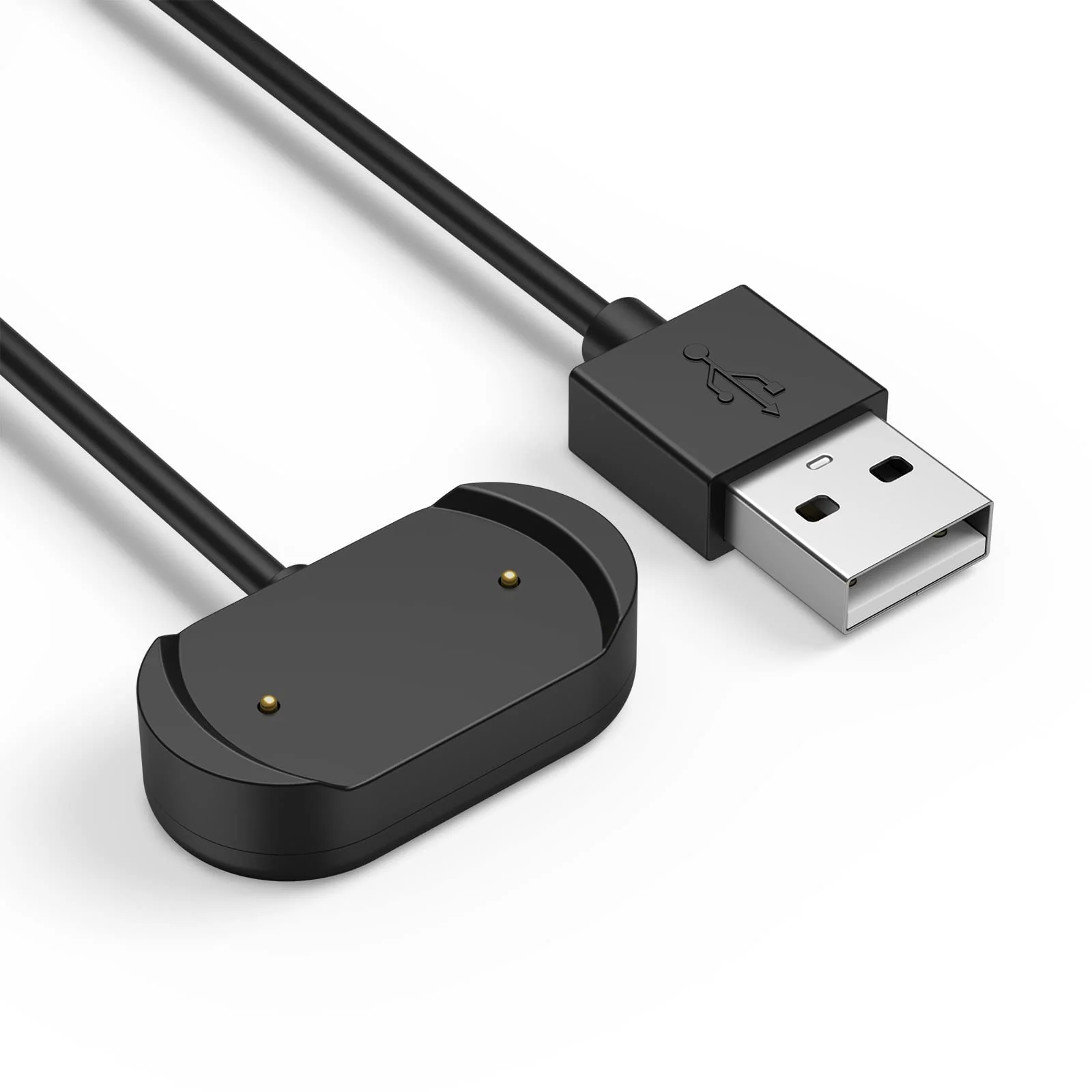 DL3 Mobilak Magnetic Charger Compatible with Amazfit GTS 3/GTS 4, GTR 3/GTR 3 Pro, GTR 4/GTR 4 Pro, T-Rex 2 1M USB Charging Cable Stand Dock Stable and Safty Charger Smartwatch Accessories - Black
