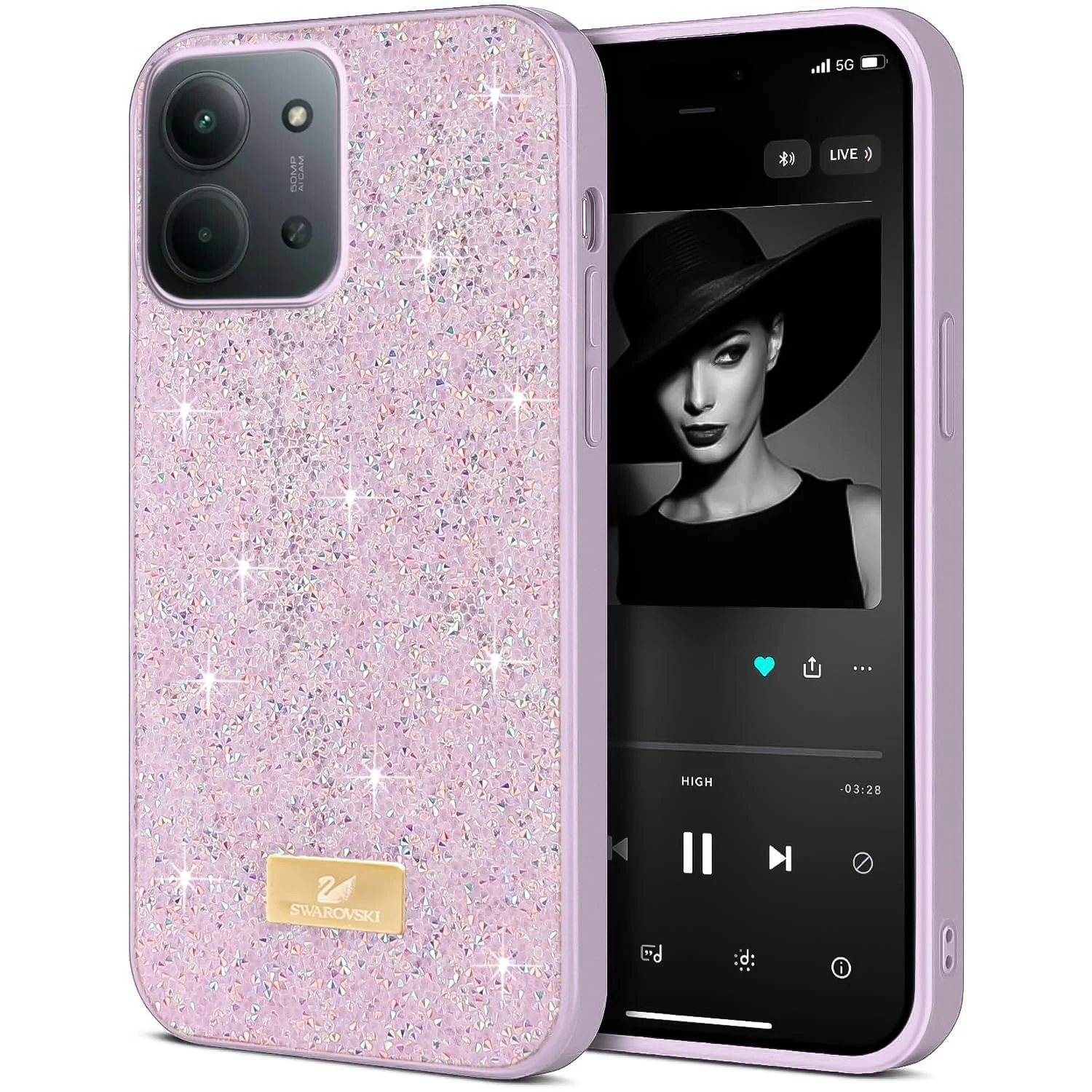 Xiaomi Redmi 15C 4G / 5G — DL3 Mobilak Glitter Protective Case for Xiaomi Redmi 15C 4G / 5G, Supports wireless charging, Shock-absorbing protection, Scratch-resistant surface