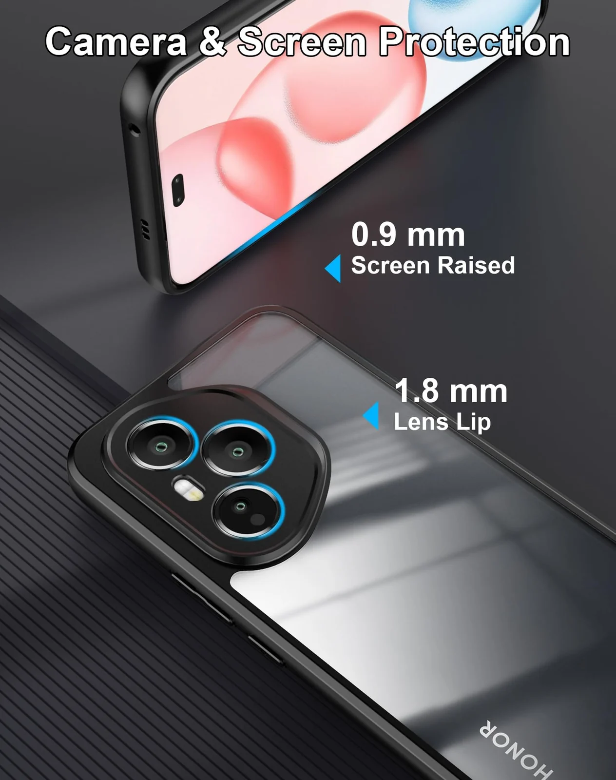 DL3 Mobilak Rugged Protective Case for Honor 400 Pro 5G, Camera protection, Shock-absorbing protection, Scratch-resistant surface - Black