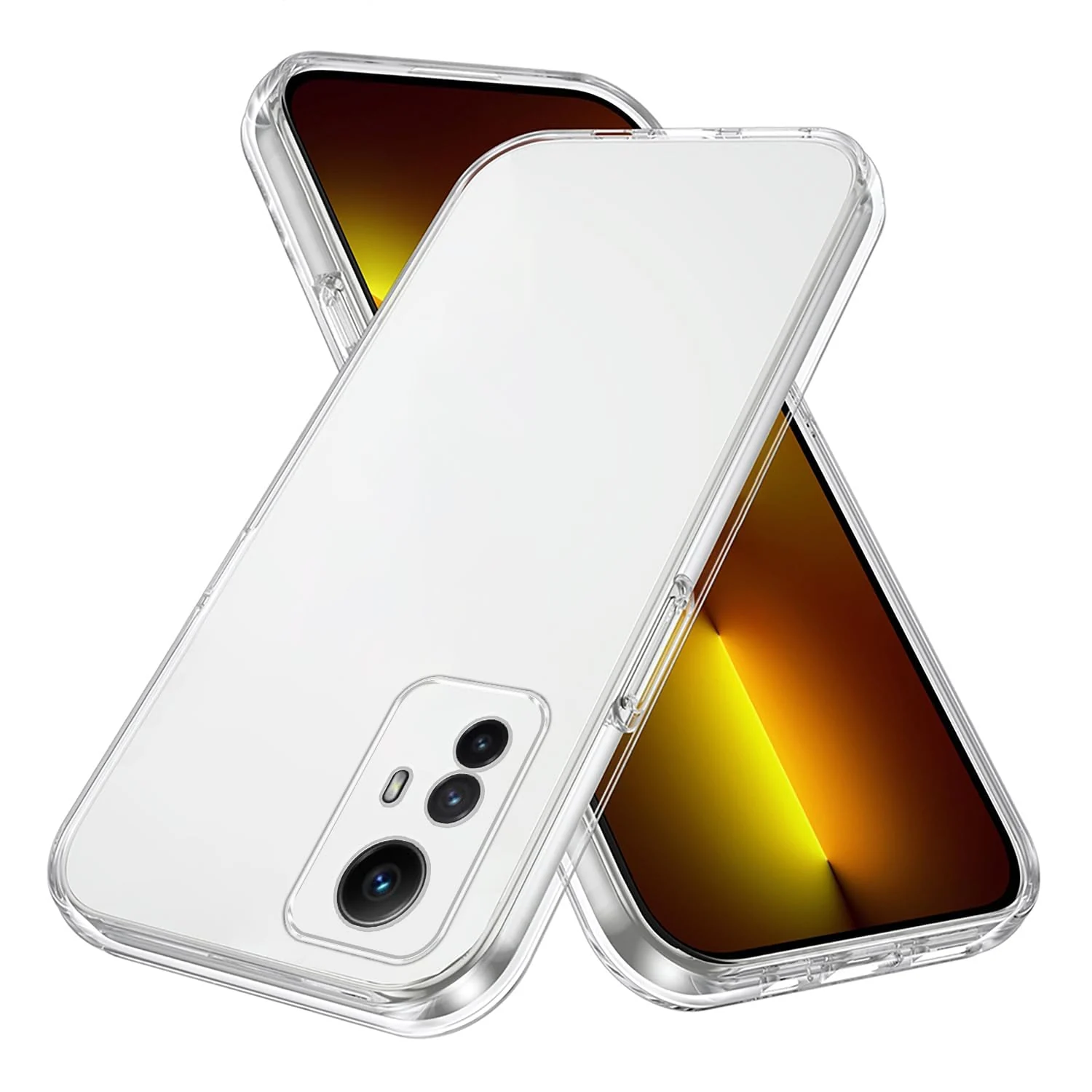 DL3 Mobilak Case Compatible with Xiaomi Redmi Note 12S Case Crystal Soft TPU Gel Case Flexible Silicone Anti-Scratch Camera Protection TPU Cover - Clear