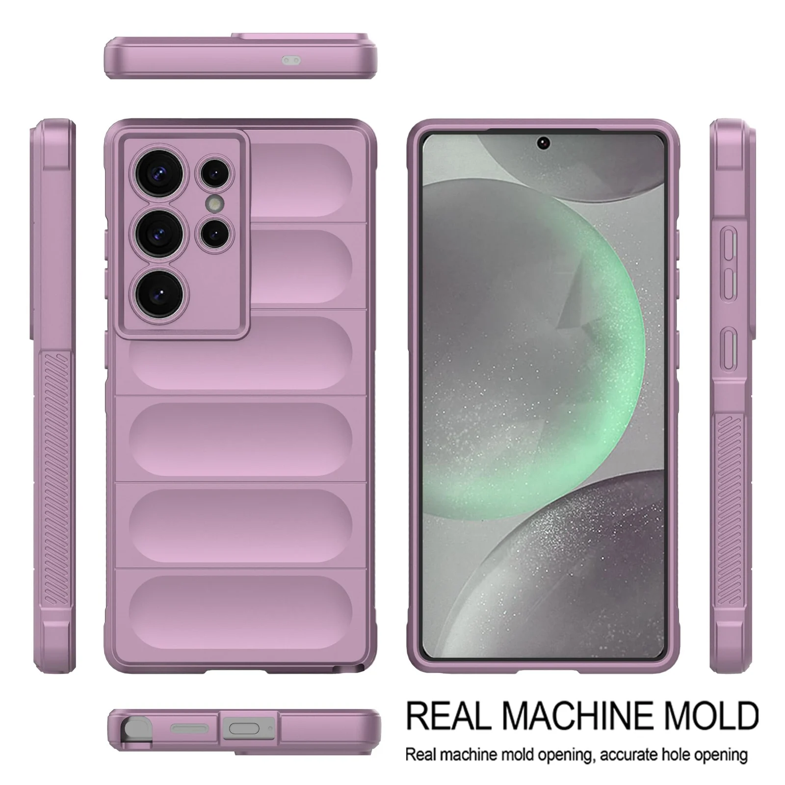DL3 Mobilak Flexible Silicone and TPU Protective Case with Camera Protection for Samsung Galaxy S25 Ultra - Purple