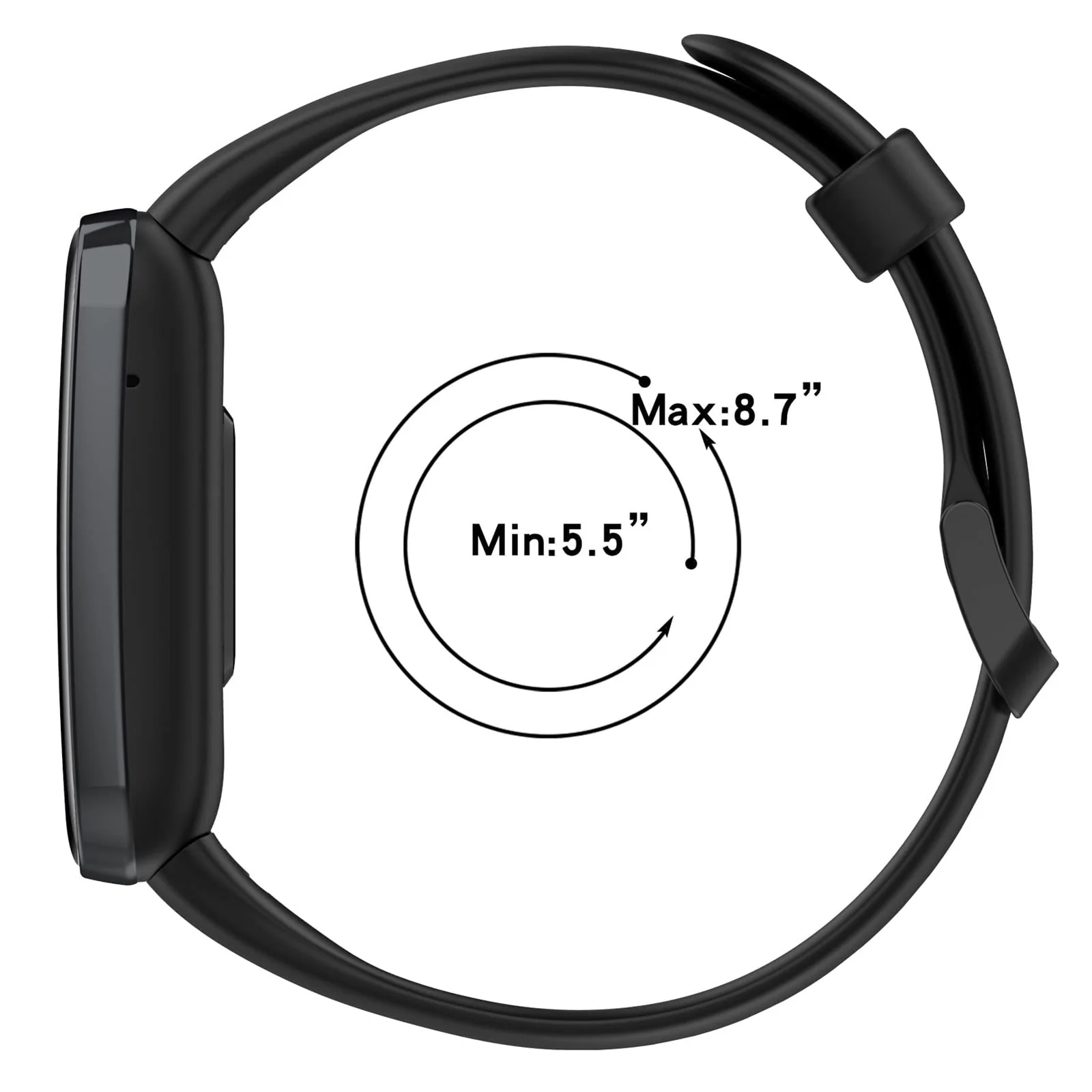 DL3 Mobilak Bands Compatible with Xiaomi Mi Band 7 Pro Watch Replacement Soft Durable Colourful Silicone Watch Band Sports Strap Wristband for Mi Band 7 Pro Smartwatch Accessories - Black