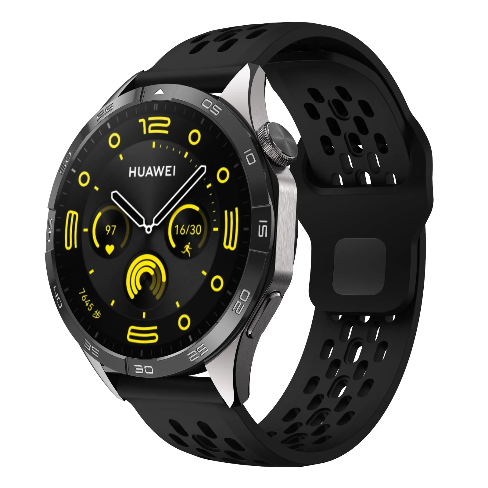 DL3 Mobilak 22mm Breathable Sport Band for Xiaomi Redmi Watch 5 Lite/5 Active/Samsung Galaxy Watch 3 45mm/Watch 46mm/Gear S3/Huawei watch GT6 GT5 GT4 GT3 GT2 (46MM)/GT2E/GT 3 Pro/GT 5 Pro, Soft Silicone Strap - Black