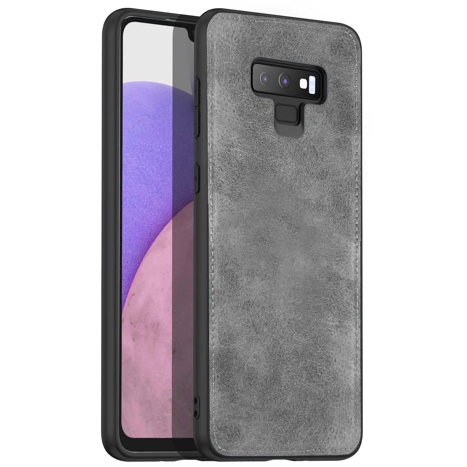 Dl3 Mobilak Case for Samsung note 9 Leather Case,Anti-Drop, Anti-Shock, Non-Slip Texture,Simple Cell Phong Cover (Black)