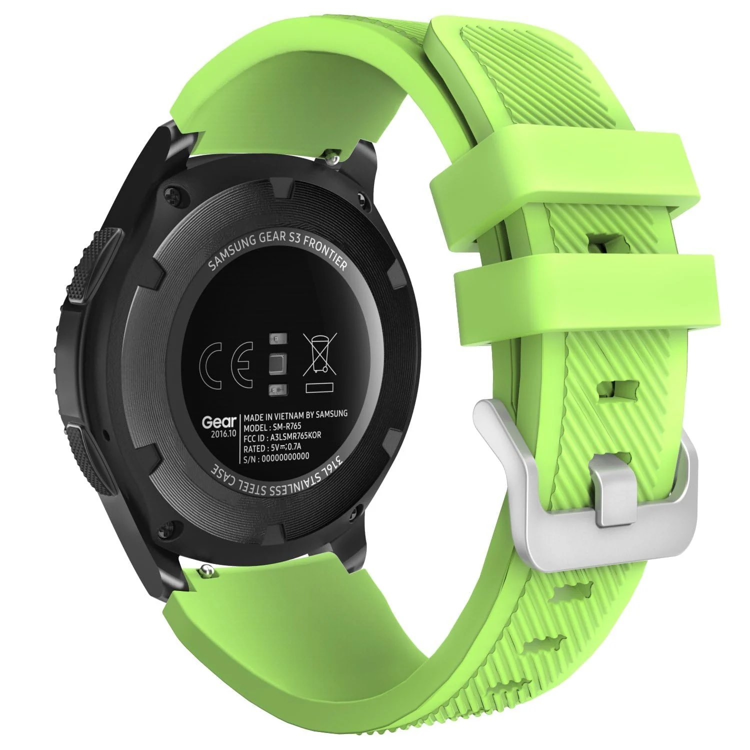 DL3 Mobilak Sport Silicone Band 20MM Strap For Samsung Gear Sport/Watch 6/5/4/5 Pro 45mm/S2 classic/active 2 40mm 44mm/Amazfit GTS/2/2e/GTS3/3 Pro/2 Mini/3 Mini/Bip 3/Bip 3 Pro - Green