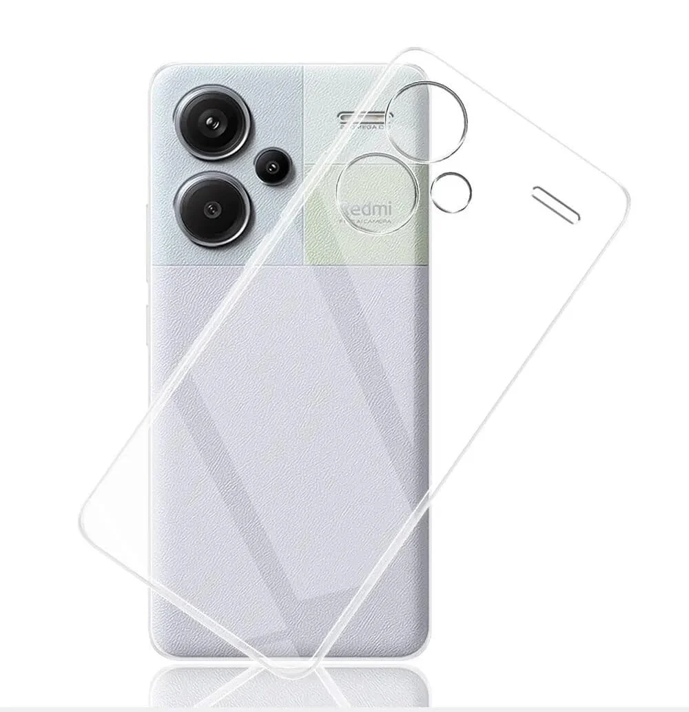 DL3 Mobilak Case Compatible with Xiaomi Redmi Note 13 Pro+ Plus 5G Case Crystal Soft TPU Gel Case Flexible Silicone Anti-Scratch Camera Protection TPU Cover - Clear