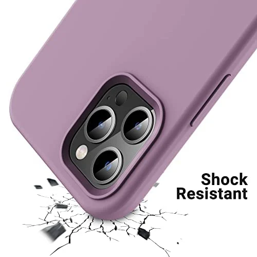 DL3 Mobilak Liquid Silicone Protective Case for iPhone 11 Pro (5.8 Inch) with Camera Protection and Microfiber Lining - Lilac Purple