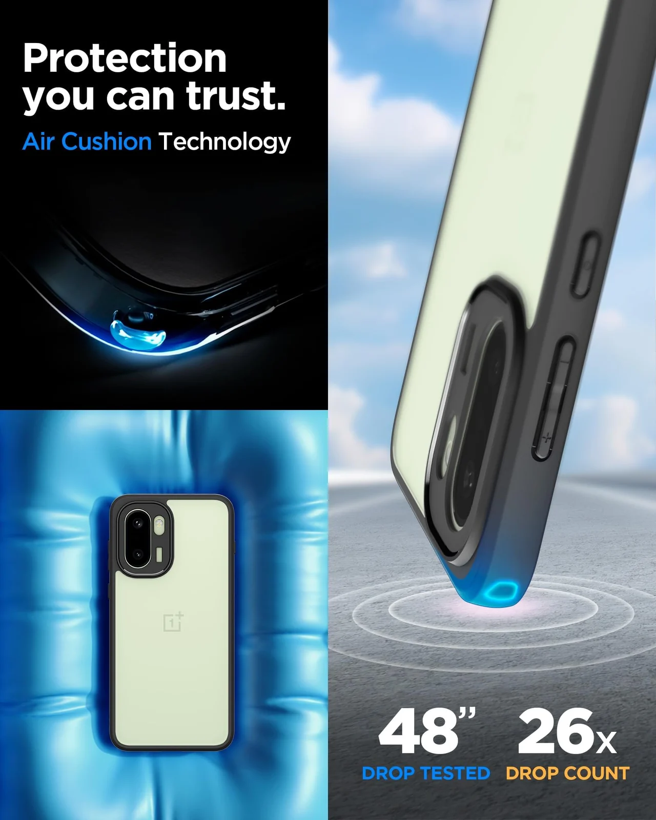 DL3 Mobilak Clear TPU Case for OnePlus Ace 6 / Ace 6T / OnePlus 15R, Camera protection, Shock-absorbing protection, Scratch-resistant surface - Black