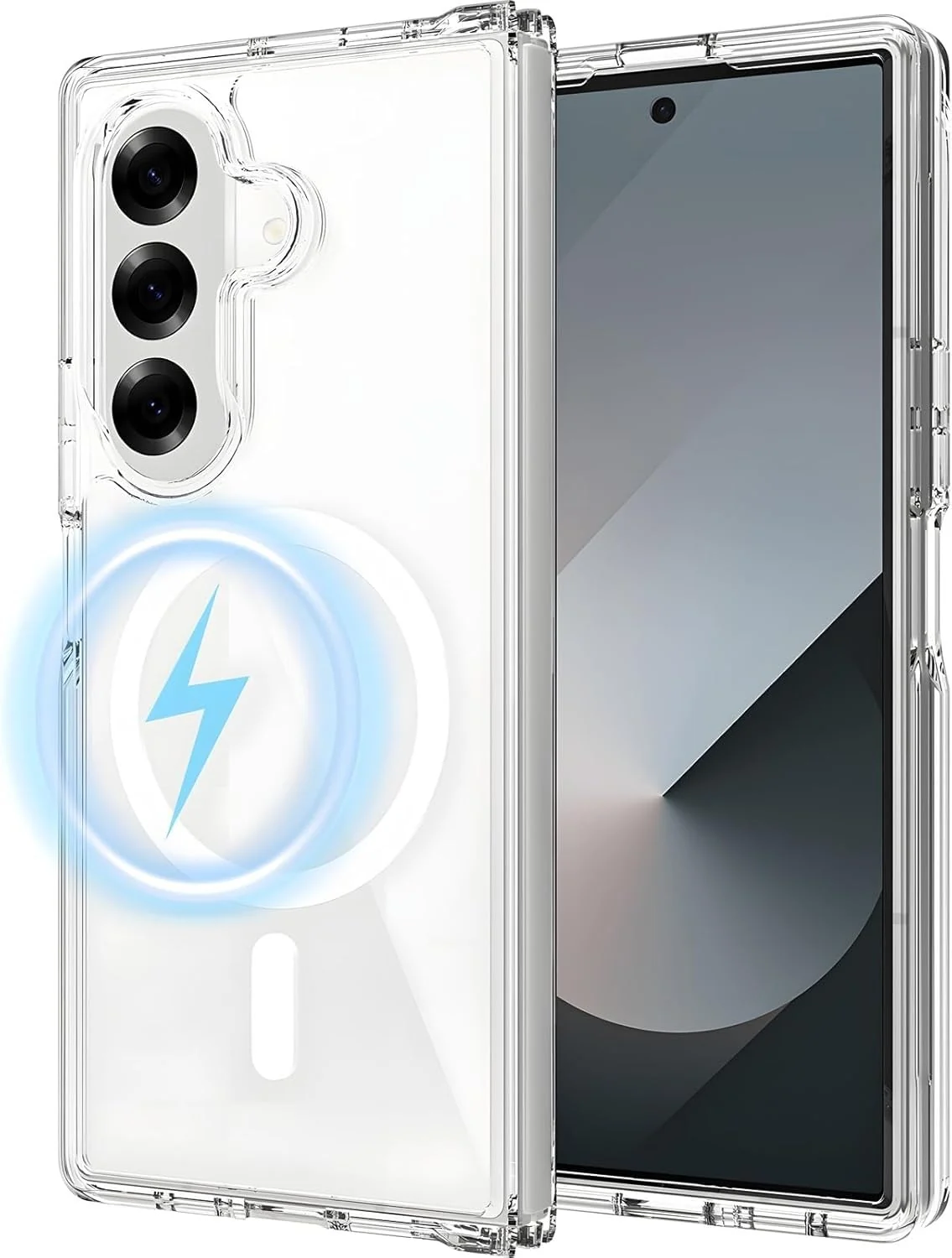 DL3 Mobilak for Samsung Galaxy Z Fold 7 Case, Compatible with MagSafe Shockproof Protection Yellowing Resistant Magnetic Phone Case for Galaxy Z Fold 7 5G (2024) - Clear