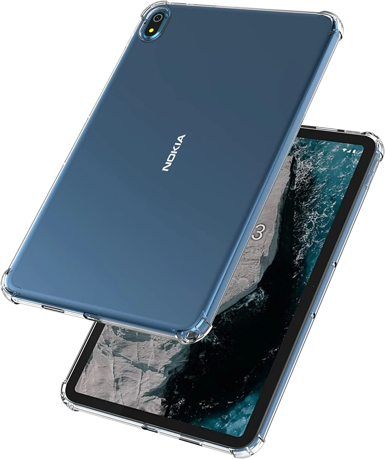 DL3 Mobilak Silicone Case for Nokia T20 10.4 Inch Silicone Protective Case Matte Back Shell Soft TPU Cover for Nokia T20 10.4 Inch Translucent - Clear