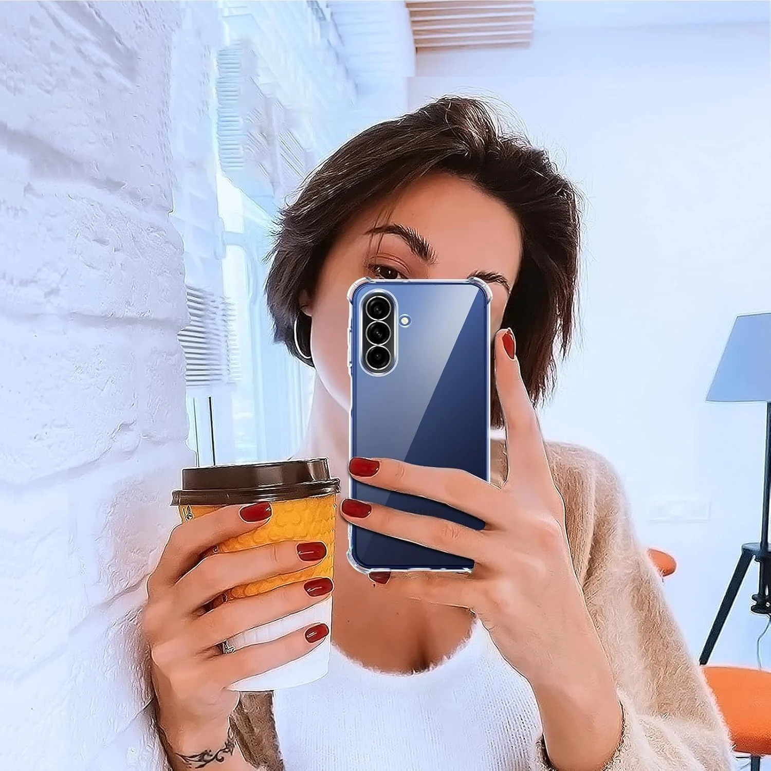 DL3 Mobilak Clear TPU Protective Case for Samsung Galaxy A17 with Camera Protection and Shockproof Design - Clear