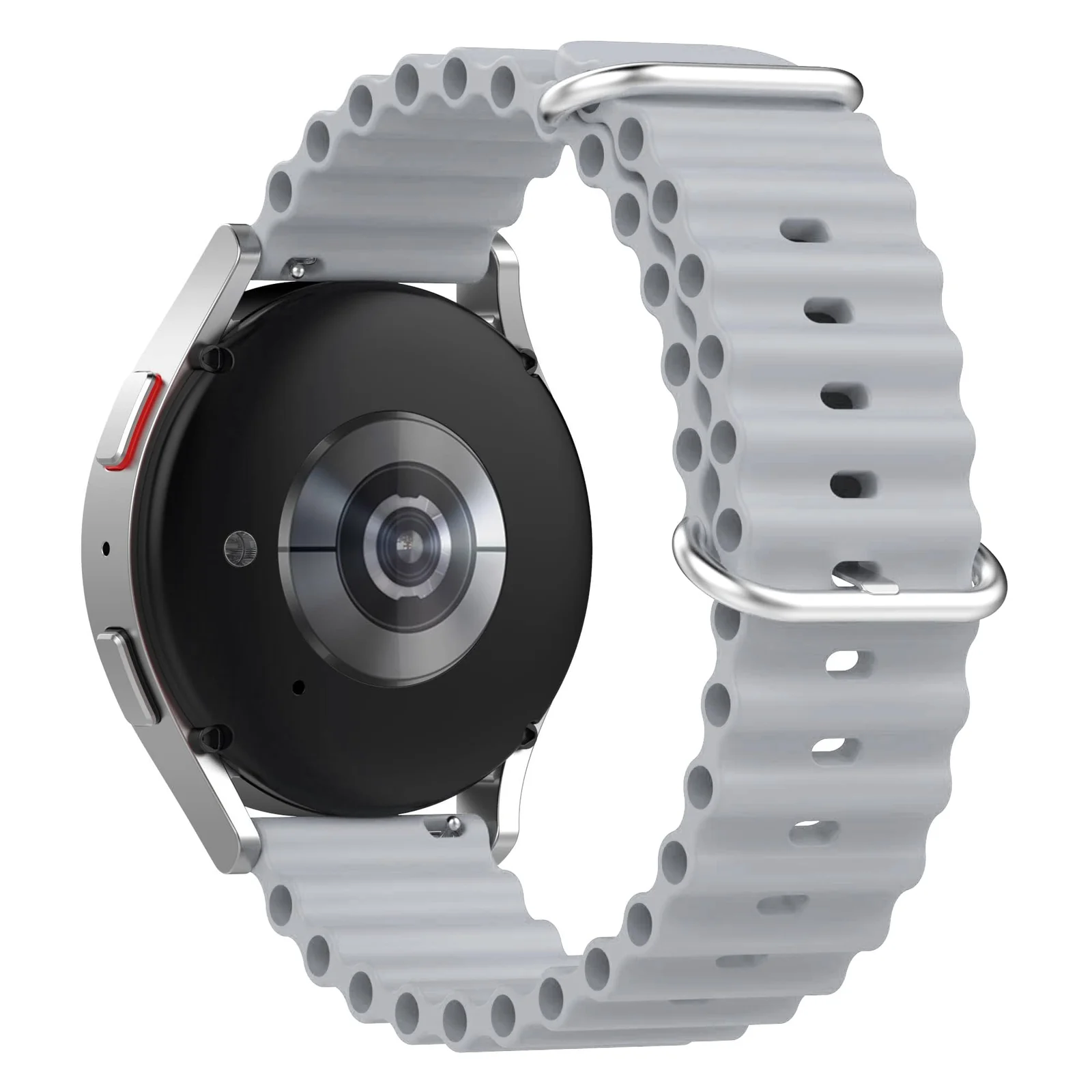 DL3 Mobilak 22mm Ocean Band for Samsung Galaxy Watch 3 45mm/Watch 46mm/Gear S3/For Huawei watch GT4 GT3 46MM/ Watch 3/4/GT2E/GT2 Pro/GT GT2 46MM/Amaz fit GTR 4/3/3Pro/2/2e, Adjustable Silicone Sport Loop Strap - Gray
