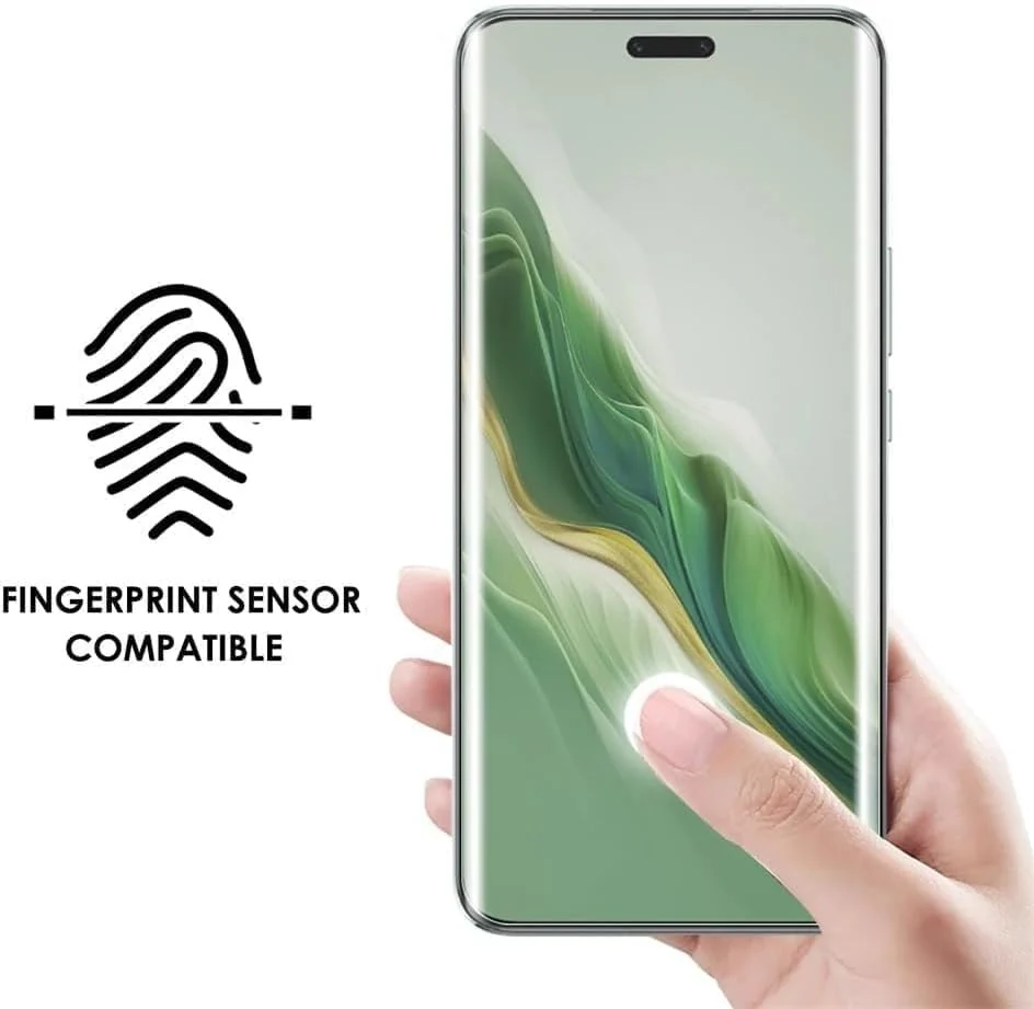 DL3 Mobilak Screen Protector Honor Magic 6 Pro [Liquid UV Tempered Glass] Full Screen adhesive [Sensitive Touch][Fingerprint Sensor Compatible] - Clear