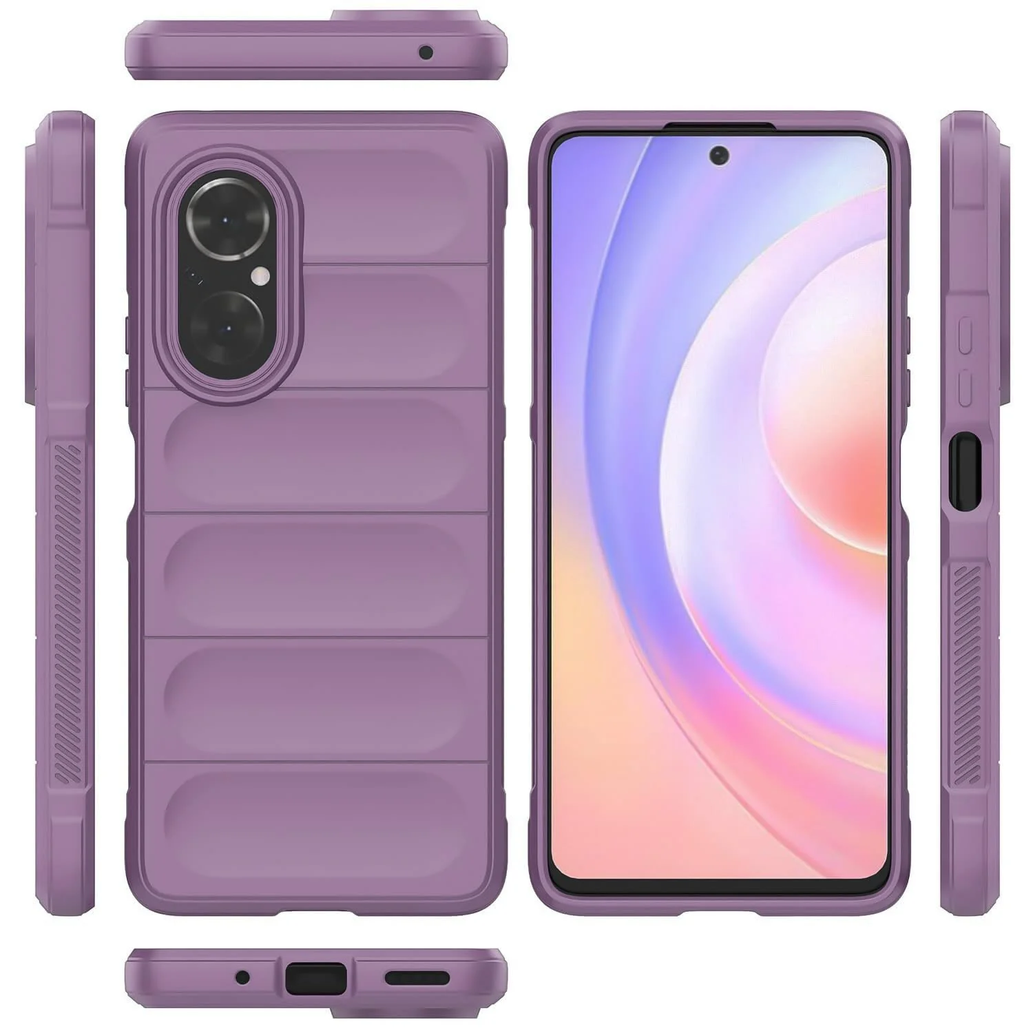 DL3 Mobilak Flexible Silicone and TPU Protective Case with Camera Protection for Huawei Nova 9 SE / Honor 50 SE - Purple