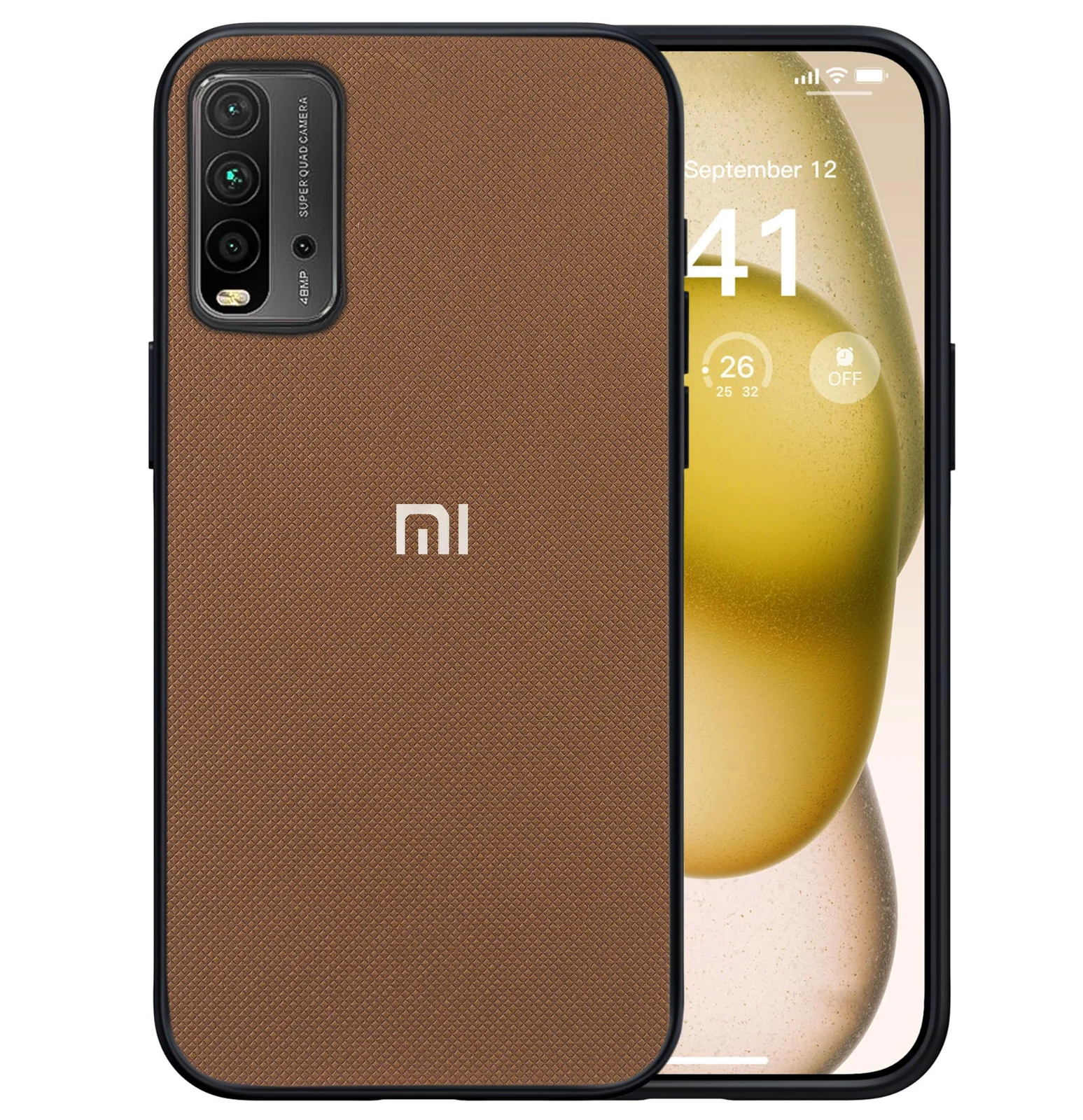 Dl3 Mobilak Compatible with Xiaomi Redmi 9T / Poco M3 Case Dual Layer Heavy Duty Cell Phone Protective Cover Shockproof Rugged with Non-Slip Textured - Black