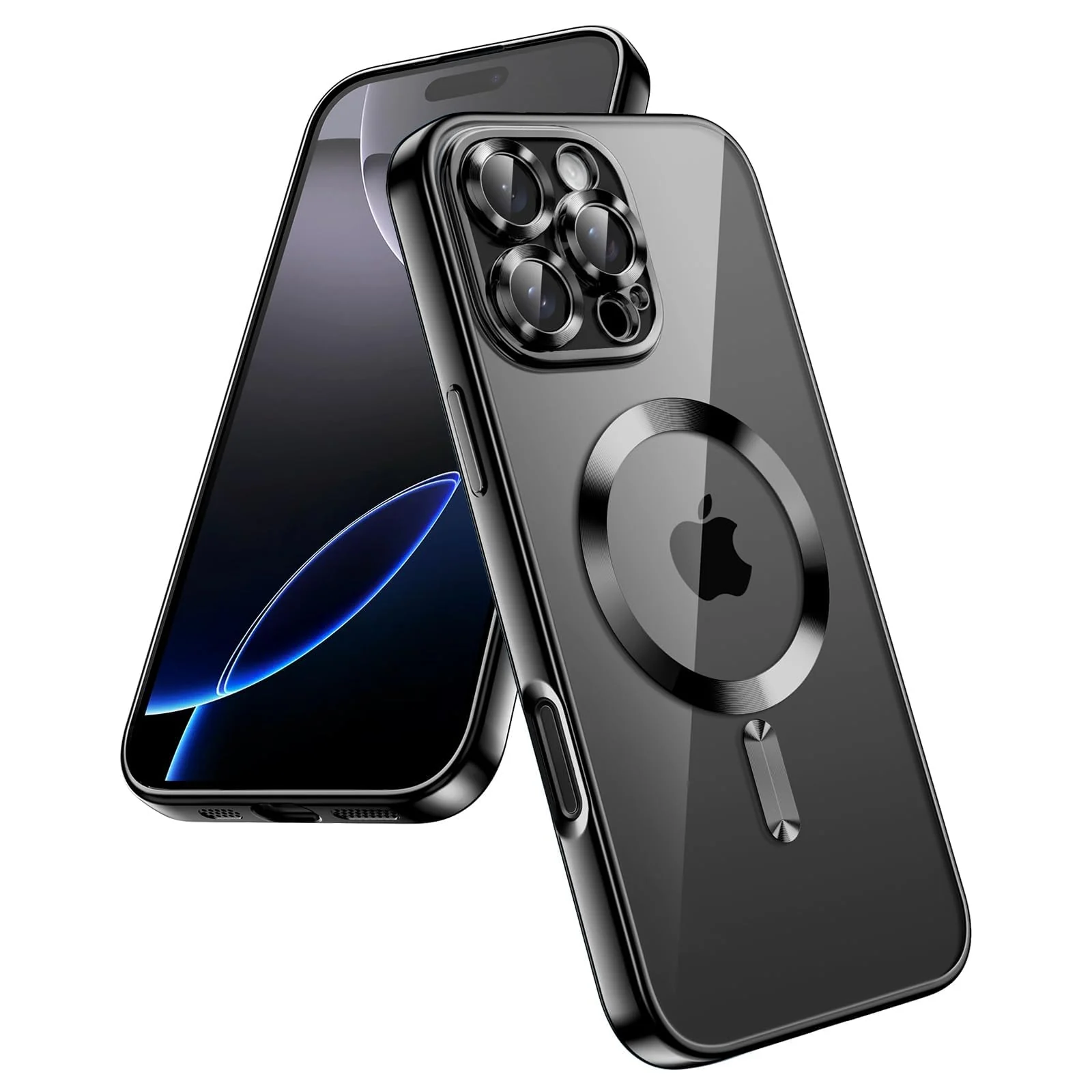 iPhone 16 Pro 6.3-Inch / Camera Lens — DL3 Mobilak Plated-Edge Protective Case for iPhone 16 Pro 6.3-Inch, Compatible with MagSafe accessories, Supports wireless charging, Shock-absorbing protection