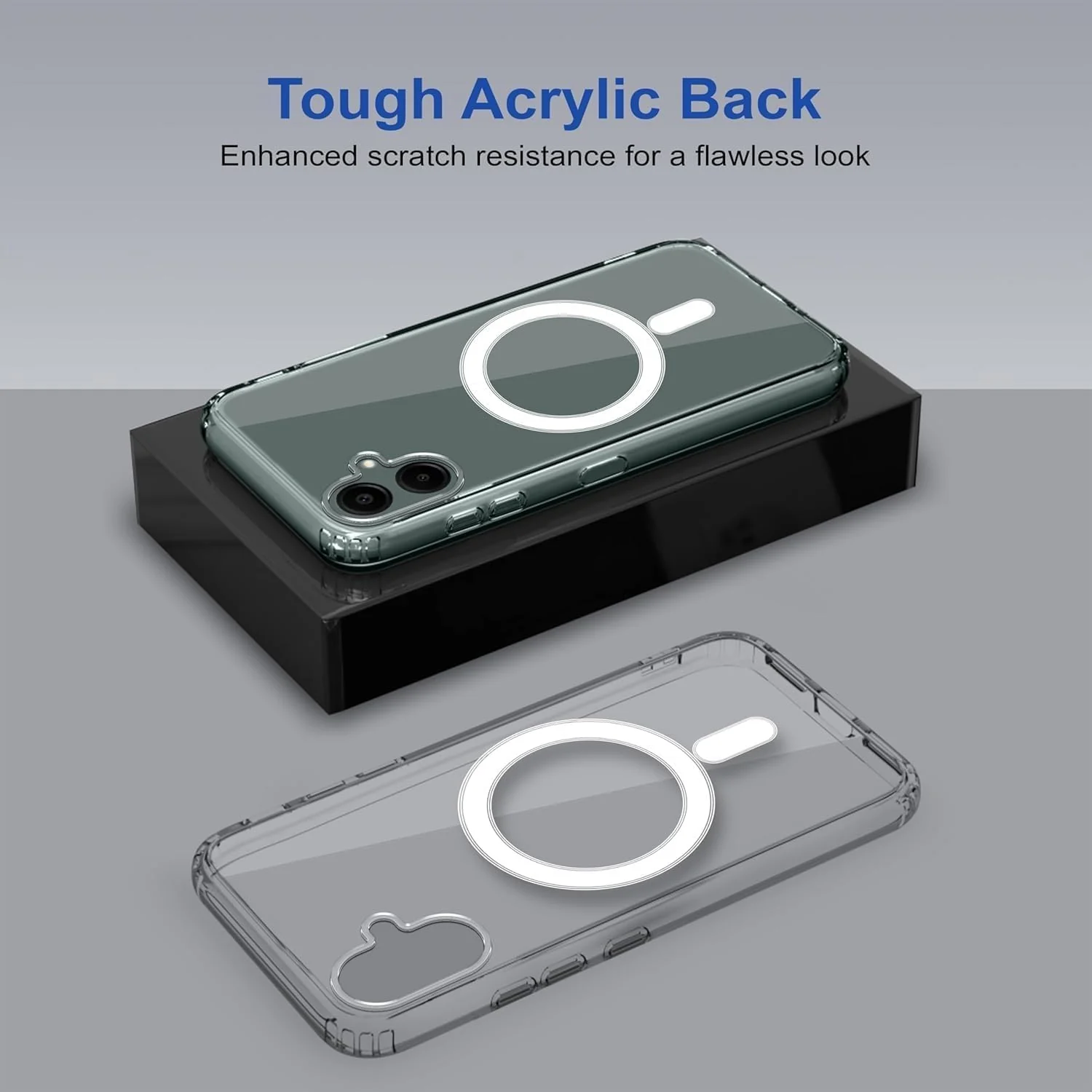DL3 Mobilak for Samsung Galaxy A06 Case [Compatible with MagSafe] [Strong Magnet] [Non-Yellowing] Magnetic Slim Thin Bumper Phone Cover, Lightweight, and Durable - Clear