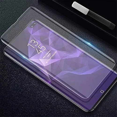 DL3 Mobilak Full Glass Screen Protector For Samsung Galaxy S10 Plus UV Tempered Glass Full Glue Cover Screen Protector For Samsung Galaxy S10 Plus Fingerprint Unlock Screen Glass Film - Clear