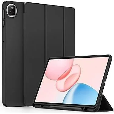 DL3 Mobilak Honor Pad X7 8.7 Inch 2025 Case with Pen Holder, Soft TPU Back Trifold Stand Protective Smart Cover Flip, Auto Wake & Sleep