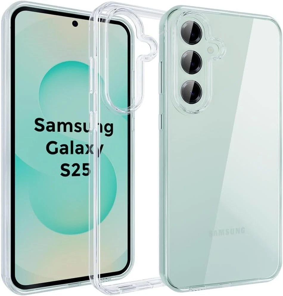 DL3 Mobilak Case Compatible with Samsung Galaxy S25 5G / Samsung S24 Case Crystal Soft TPU Gel Case Flexible Silicone Anti-Scratch TPU Cover - Clear