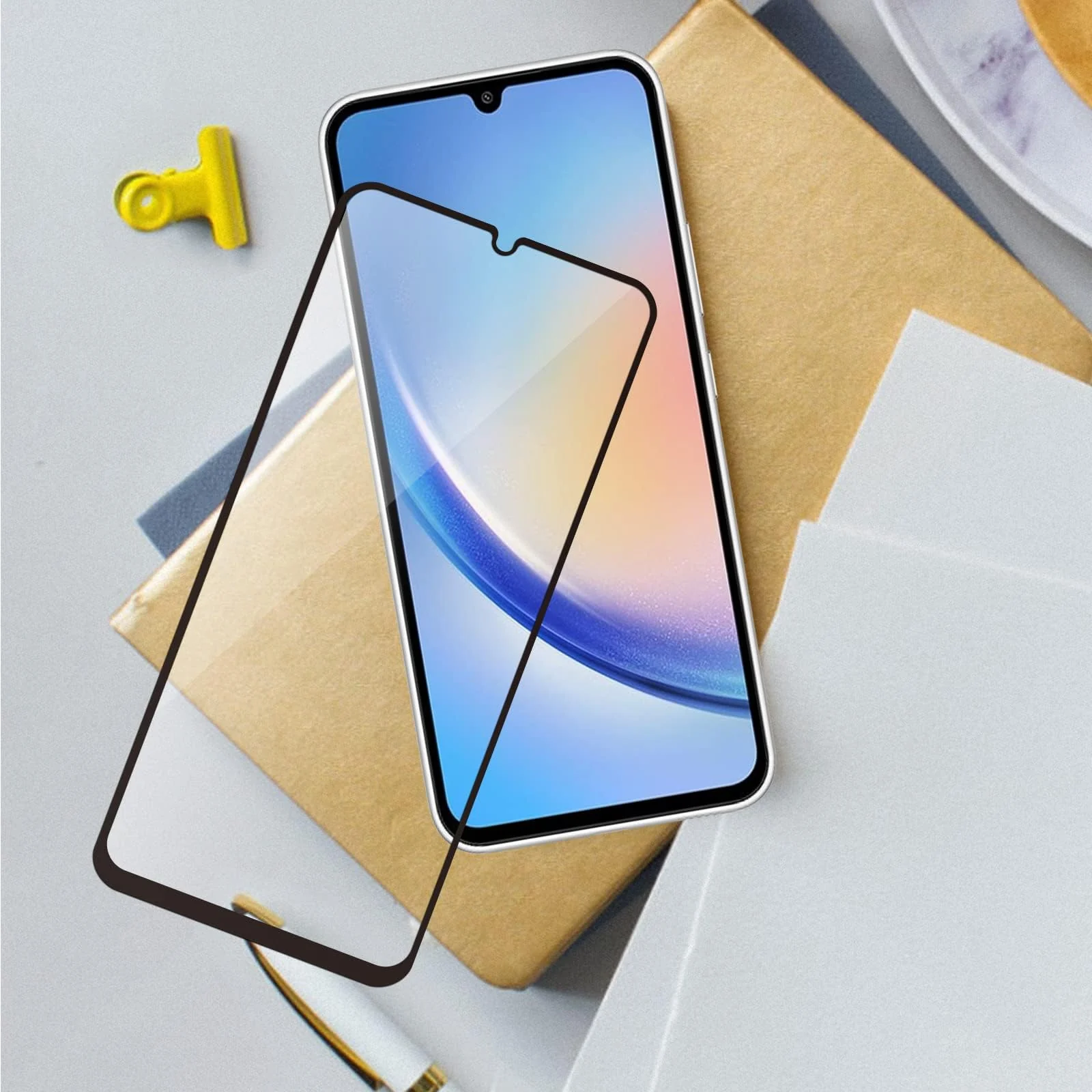 DL3 Mobilak for Samsung Galaxy A24 Tempered Glass Screen Protector, 9H Hardness Anti-Scratch Tempered Glass flim, Case Friendly, Anti-Scratch - Clear