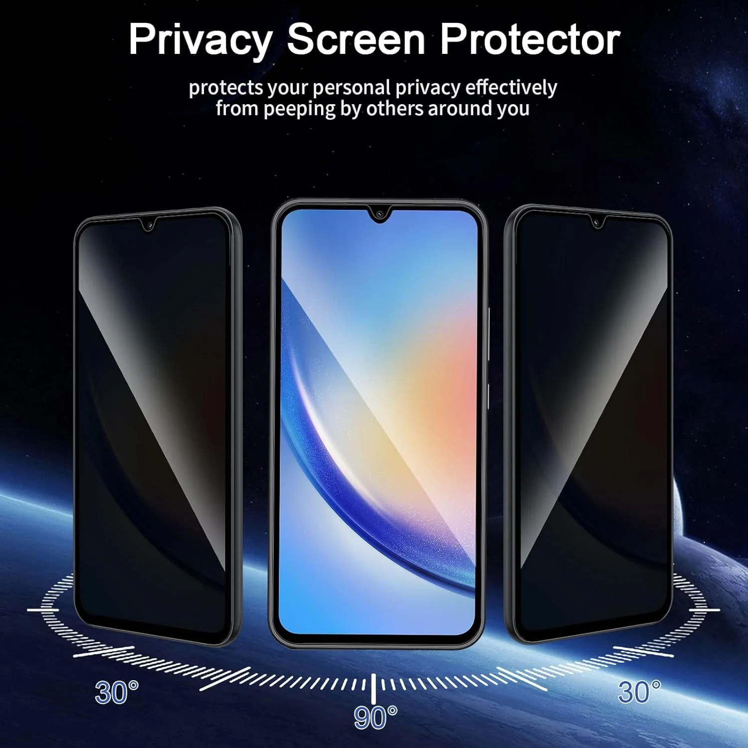 DL3 Mobilak Privacy Full Glass Screen Protector For vivo V27e - Black
